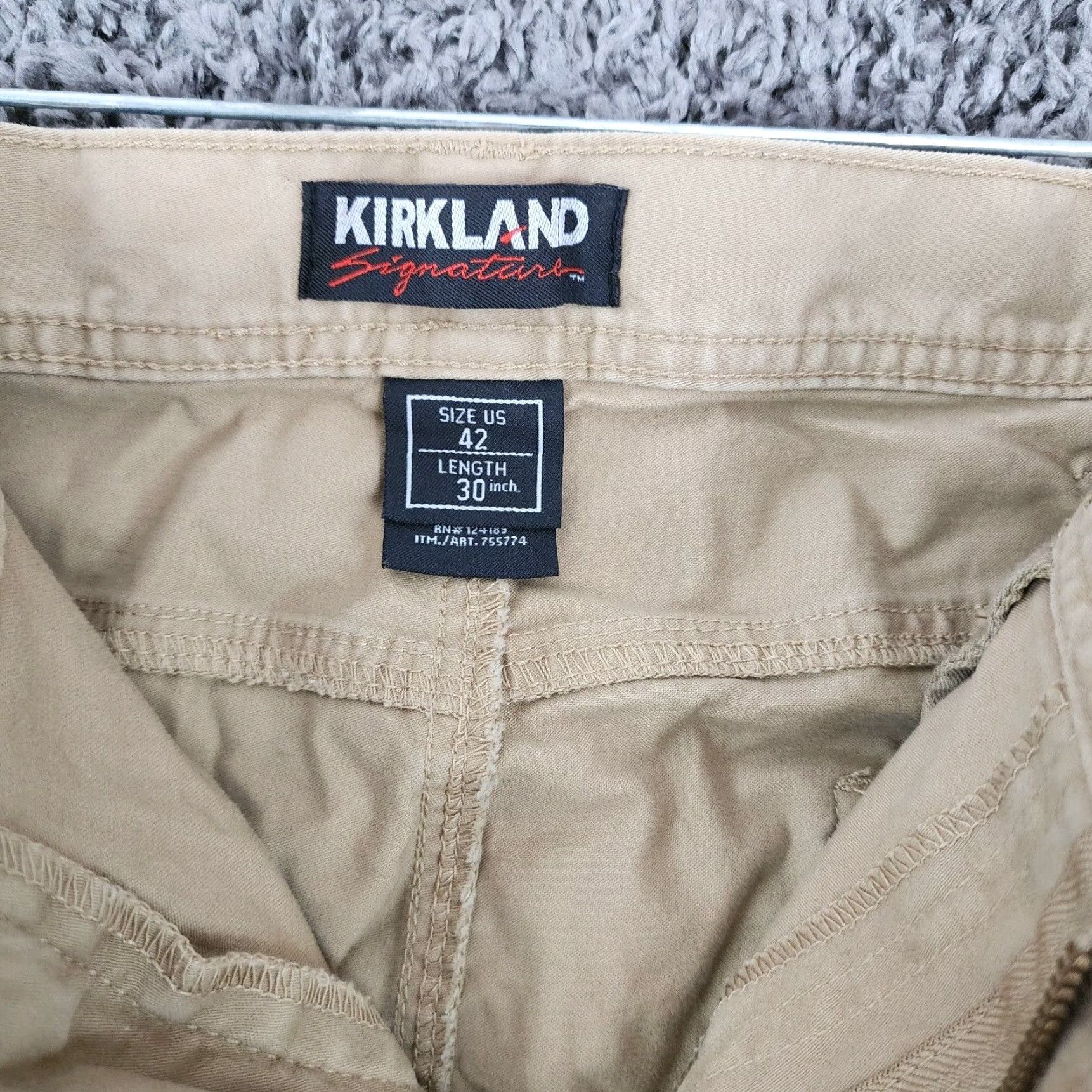 Vintage KIRKLAND SIGNATURE Chino Pants Mens Straight Khaki Beige Size 42x30 Size US 42 / EU 58 - 3 Thumbnail