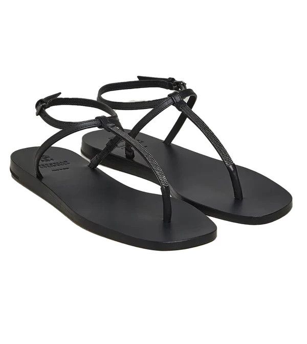image of Brunello Cucinelli O1W1Db10524 Sandals With Heel Shoes In Black, Women's (Size 11)