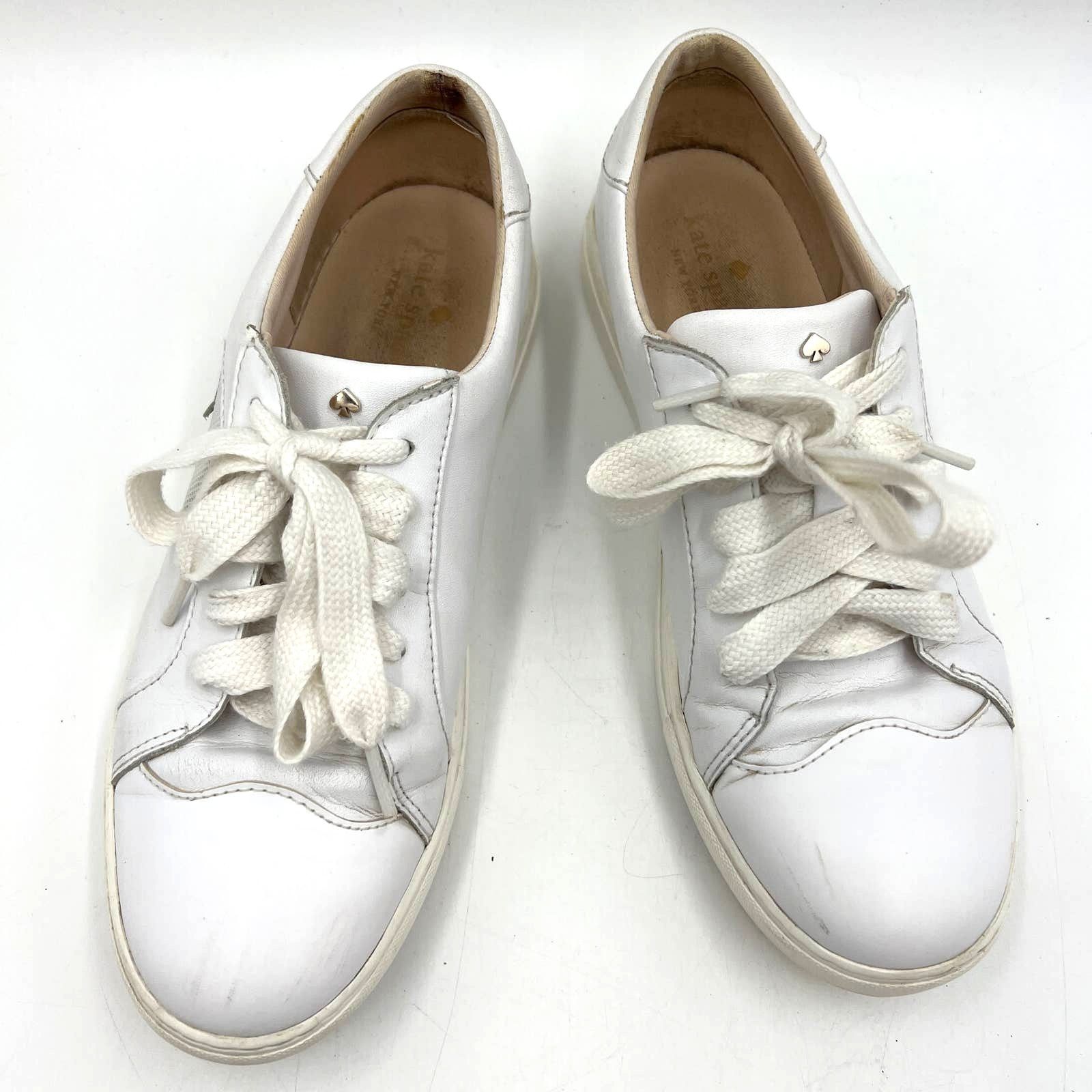 Kate Spade Kate Spade Fez Low Top Sneakers White Leather Size US 8.5 / IT 38.5 - 5 Thumbnail