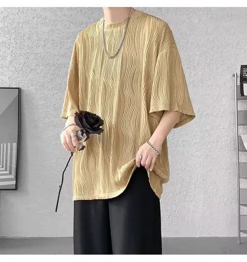 Japanese Brand Hirakawa x Emi 💎 Korean Wave Pleated Relaxed Tee T-shirt Size US L / EU 52-54 / 3 - 3 Thumbnail