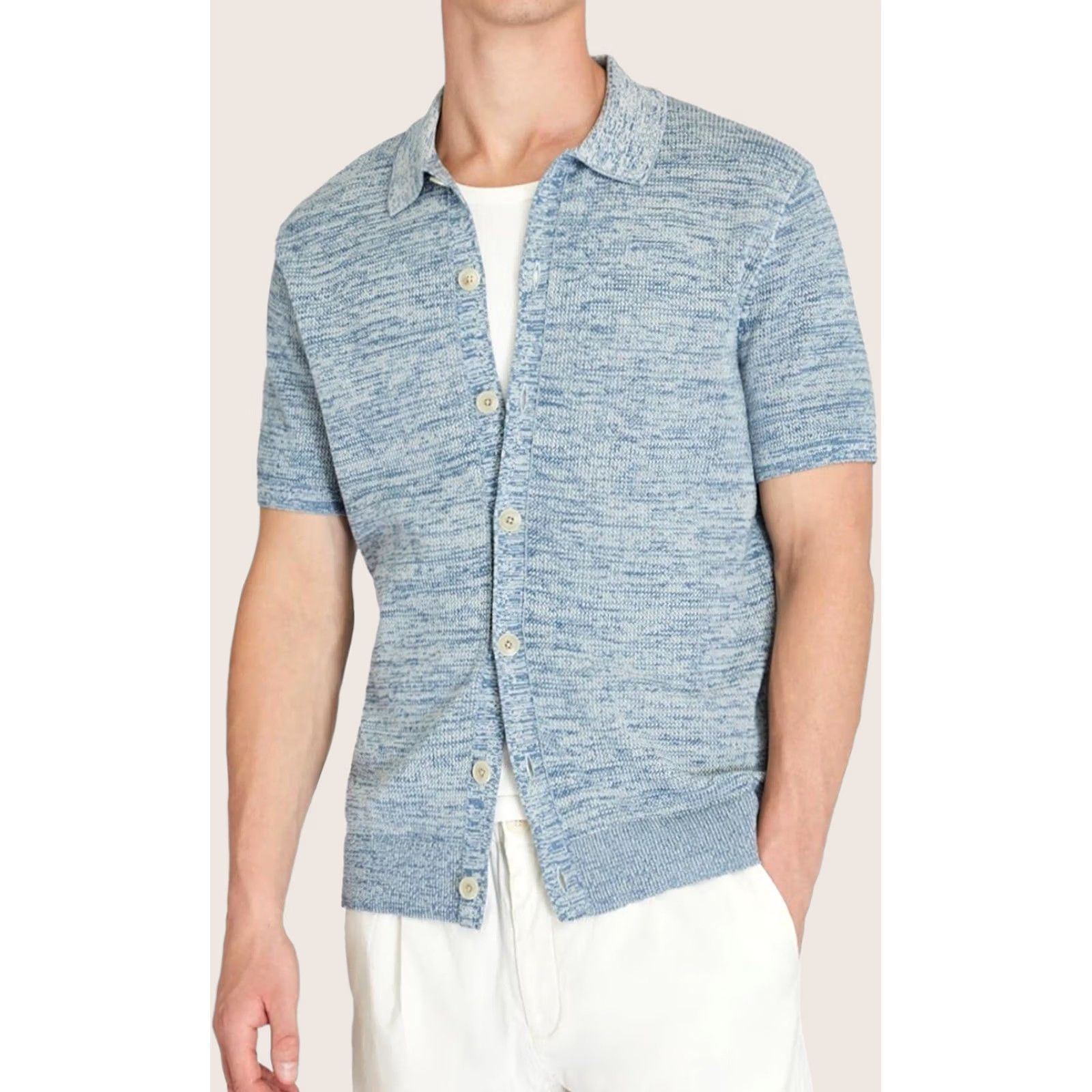 Club Monaco Club Monaco Cardigan Mens M Blue Short Sleeve Mesh NWT Designer Preppy Size US M / EU 48-50 / 2 - 1 Thumbnail