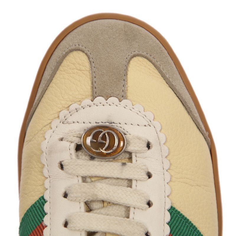 Gucci Gucci Leather and Suede Women's Sneakers - Size US 5.5 / EU 38 - 6 Thumbnail