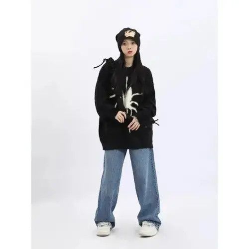 Japanese Brand Street Loose Warm Pullover Size ONE SIZE - 5 Thumbnail