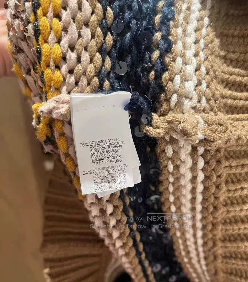 Brunello Cucinelli Brunello Cucinelli Sequined Knit Top - Cotton Blend Fabric Size S / US 4 / IT 40 - 6 Thumbnail