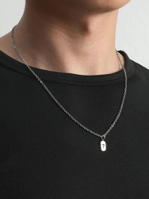 Jewelry Retro Punk Minimal Vintage Chain Necklace Stainless Steel Size ONE SIZE - 4 Thumbnail