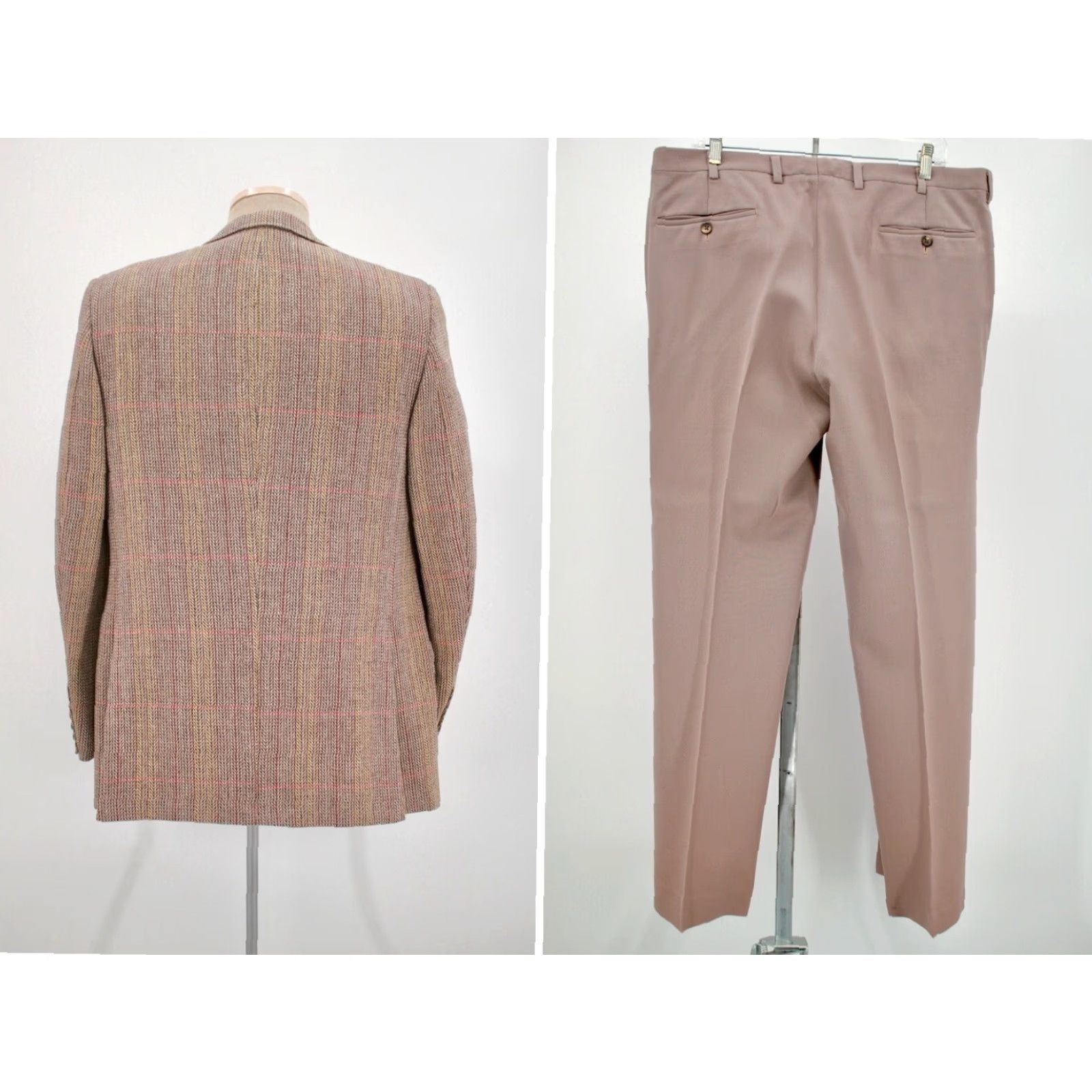 Turnbull & Asser Turnbull & Asser 70s 80s VTG Suit Brown Wool Tweed 2 PC Men’s Sz M 39 Jacket 29.5" PANTS 43" 32" Inseam UK Vintage Mens? Size 40R - 2 Thumbnail