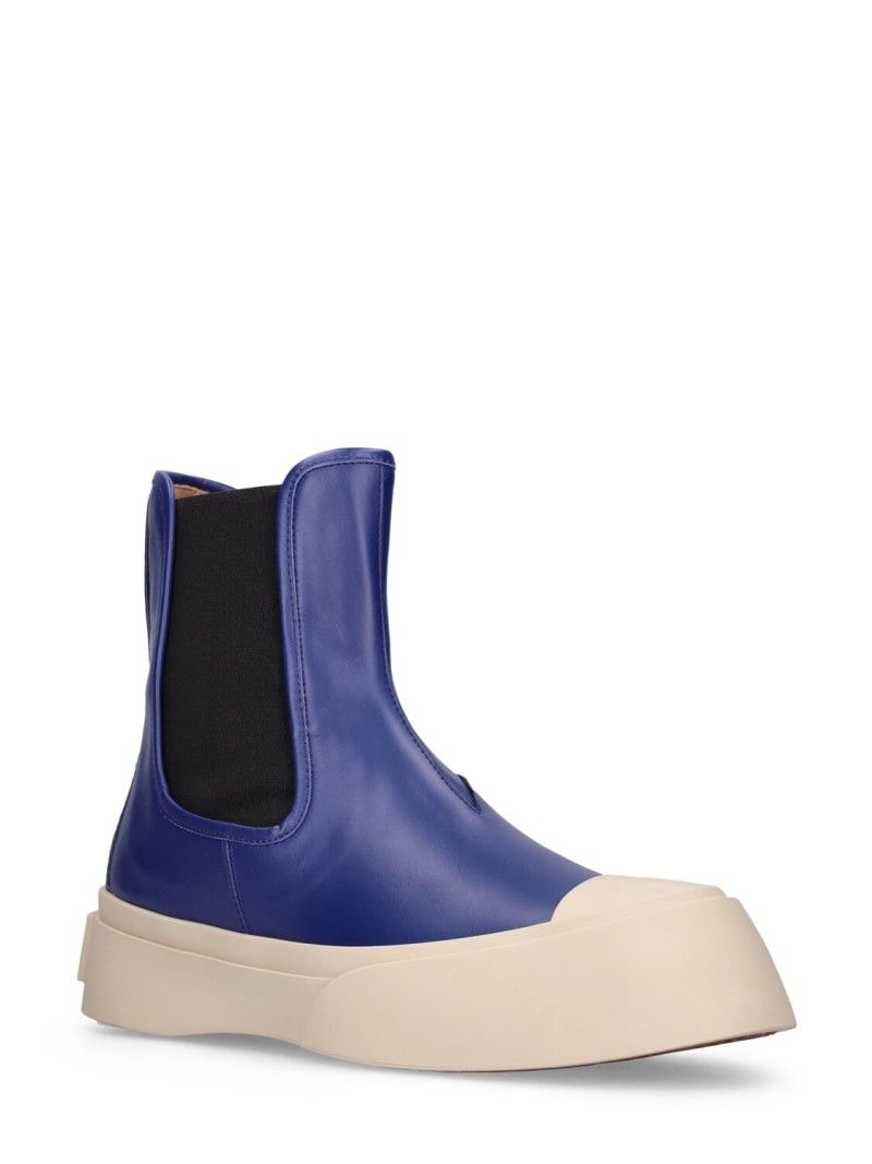 Marni o1f1d3z0525 Pablo Chelsea Boots in Blue/Sea Salt Size US 11 / IT 41 - 3 Thumbnail
