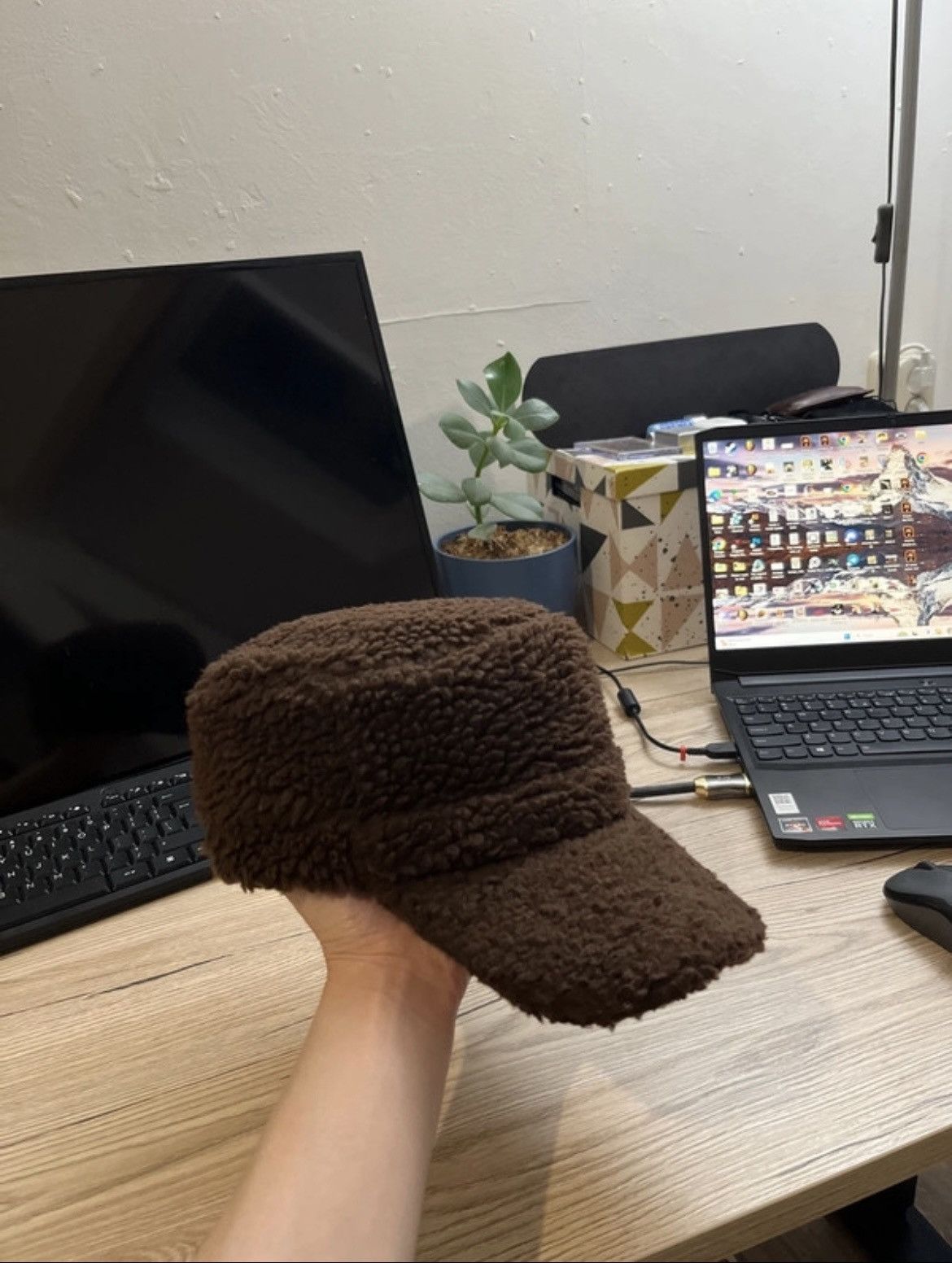 image of Safety Bear Trucker Cap (56 Cm) in Brown, Men's