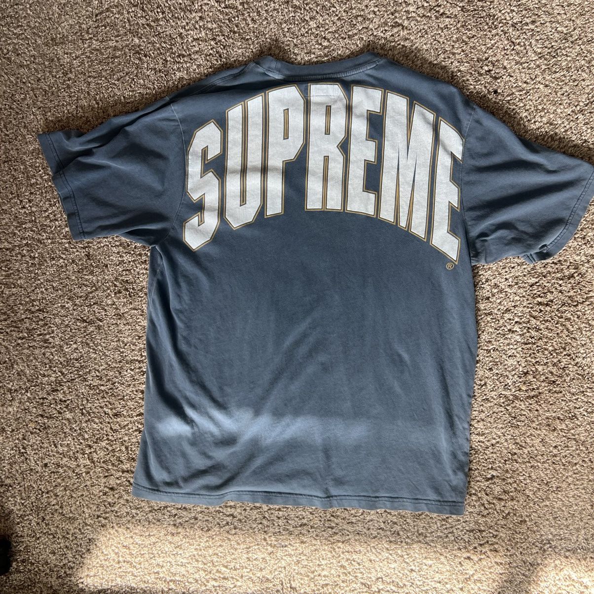 Supreme SUPREME Cracked Back Arc Navy Blue Size US L / EU 52-54 / 3 - 1 Thumbnail