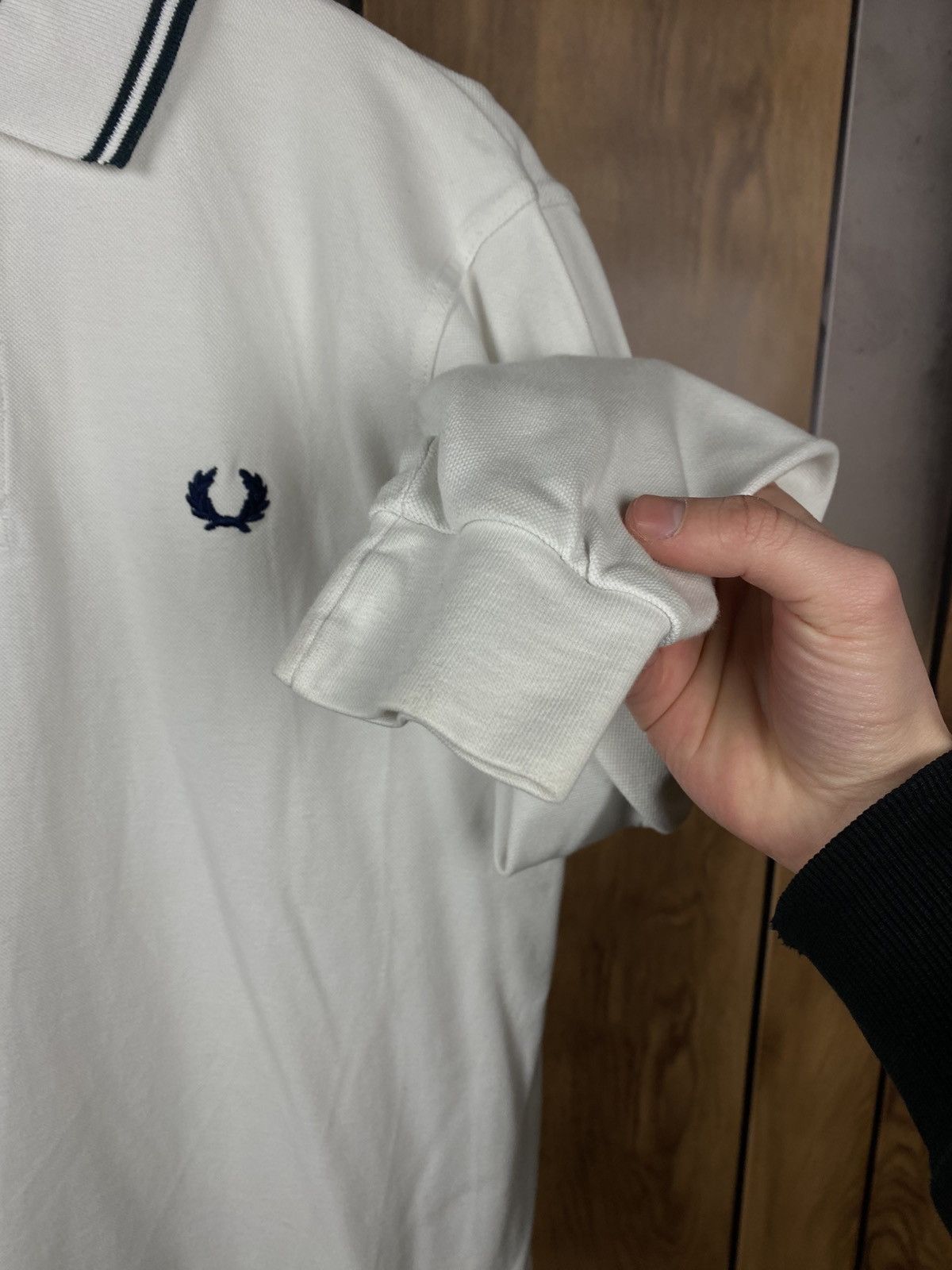 Fred Perry 🍃Vintage 90s Sweatshirt Long Sleeve Fred Perry Striped Tee🍃 Size US S / EU 44-46 / 1 - 8 Thumbnail
