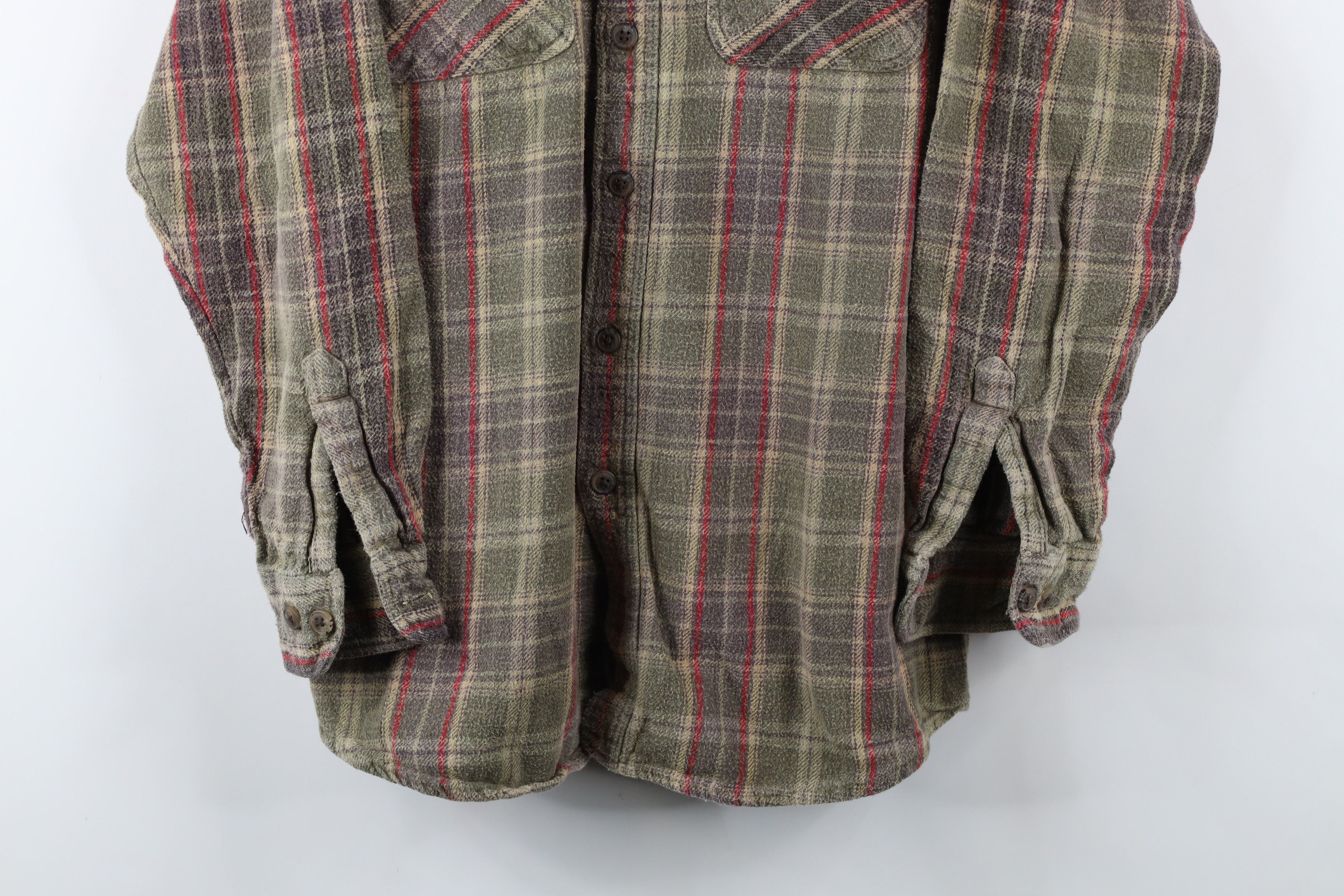 Vintage Vintage 90s Streetwear Rainbow Plaid Flannel Button Shirt Size US M / EU 48-50 / 2 - 3 Thumbnail