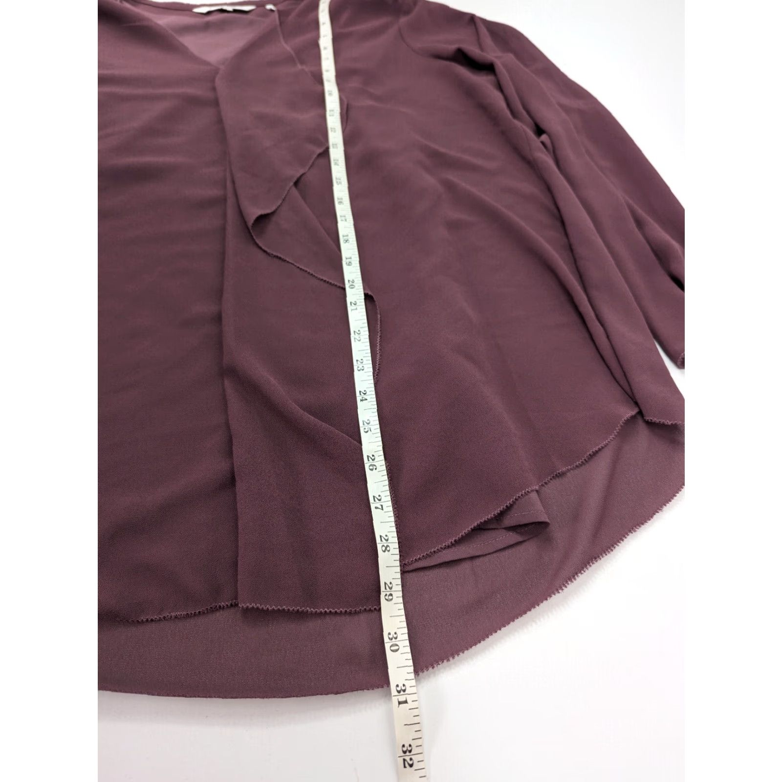 Vintage Foxcroft Blouses Women 18 Mauve Chiffon Ruffle Front Pullover Polyester Top Tank Top Size XXL / US 16-18 / IT 52-54 - 4 Thumbnail