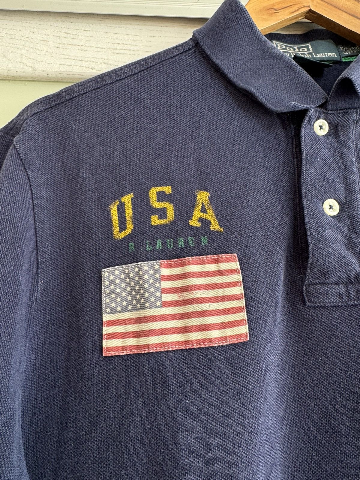 Polo Ralph Lauren × Ralph Lauren × Vintage Vintage Polo Ralph Lauren USA Polo T-Shirt Size US L / EU 52-54 / 3 - 5 Thumbnail
