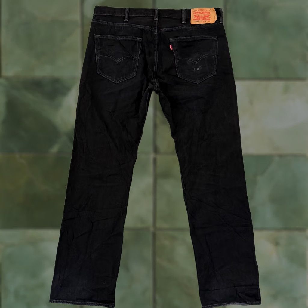 Levi's Levi's 501 Jeans Mens 38x32 Black Denim Straight Leg Button Fly Grunge Y2K Skate Vintage 90s Cowboy USA Size US 38 / EU 54 - 1 Thumbnail
