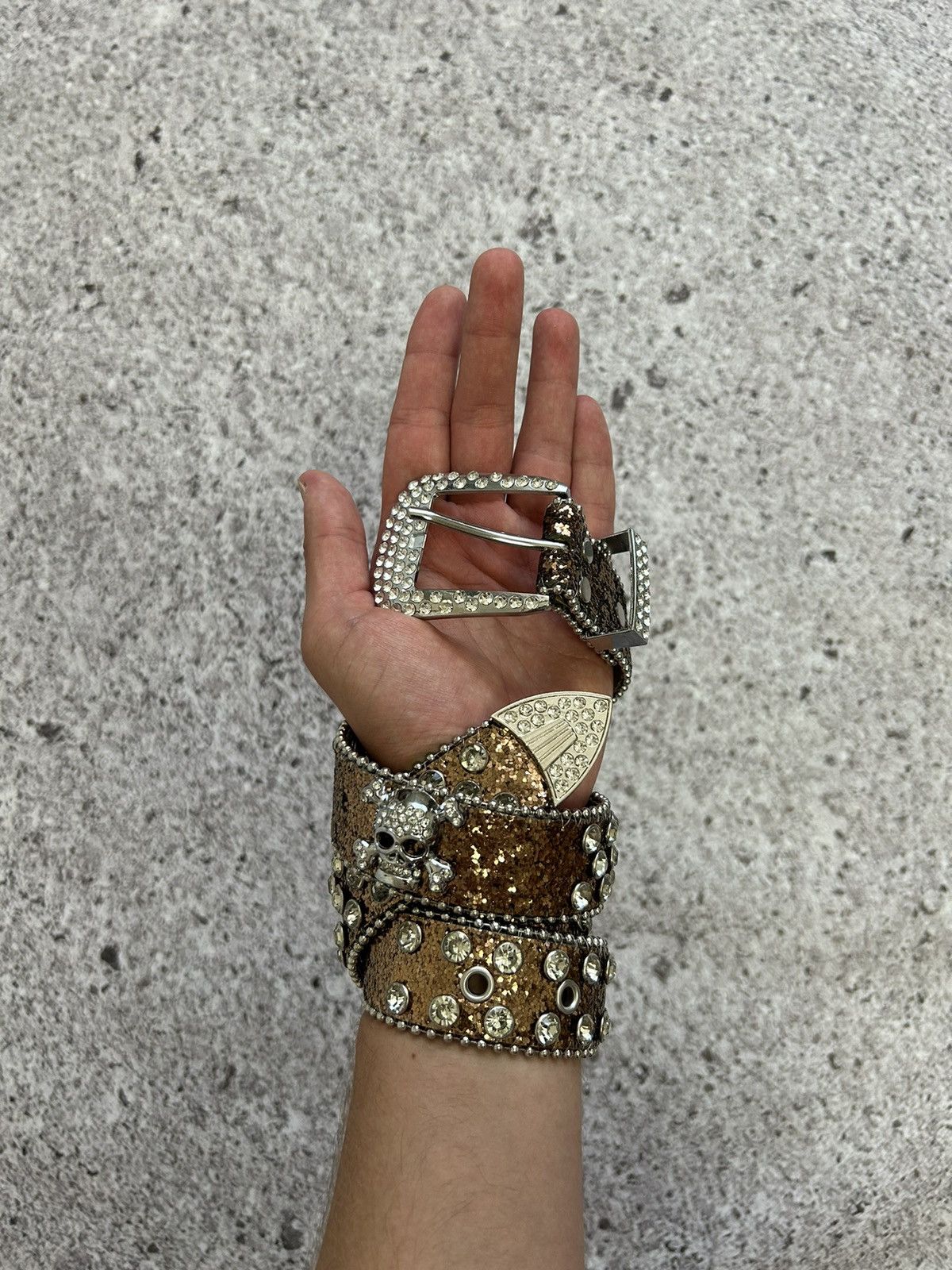 Japanese Brand × Vintage Vtg 90’s Japanese Metal Punk Rock Emo Goth Pirates Belt Y2K Size ONE SIZE - 1 Thumbnail