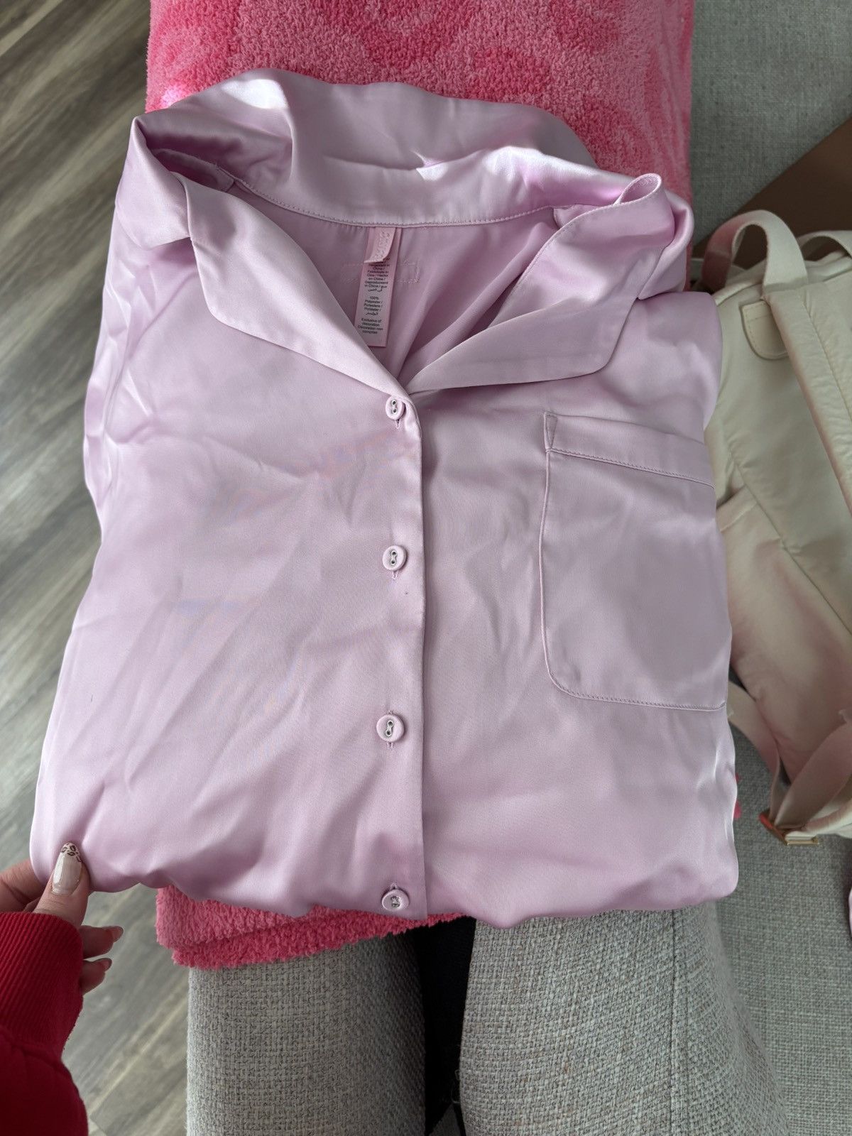 SKIMS Skims Woven Shine Pink Rose Sleep Set Size S / US 4 / IT 40 - 6 Thumbnail