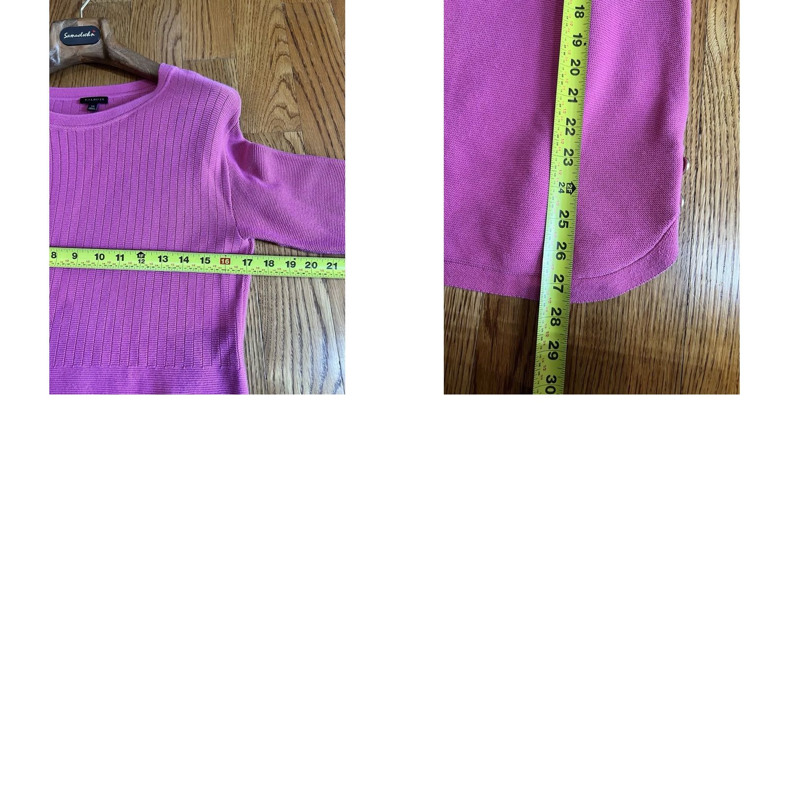 Talbots VINTAGE Talbots Sweater XS Pink Tunic Long Sleeve Button Oversized Womens Size XS / US 0-2 / IT 36-38 - 8 Thumbnail