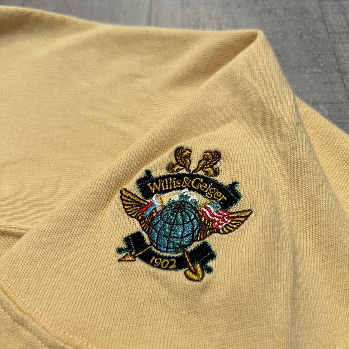 Willis & Geiger Willis & Geiger Yellow Cotton Lightweight Crest Sweatshirt Size US L / EU 52-54 / 3 - 3 Thumbnail