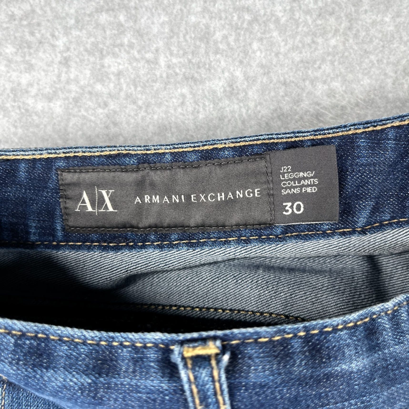 Armani Exchange Armani Exchange Jeans Leggings Pants Womens 30 Blue Denim Distressed 5-Pocket Logo Skinny Jeans Womens Size 30" / US 8 / IT 44 - 7 Thumbnail