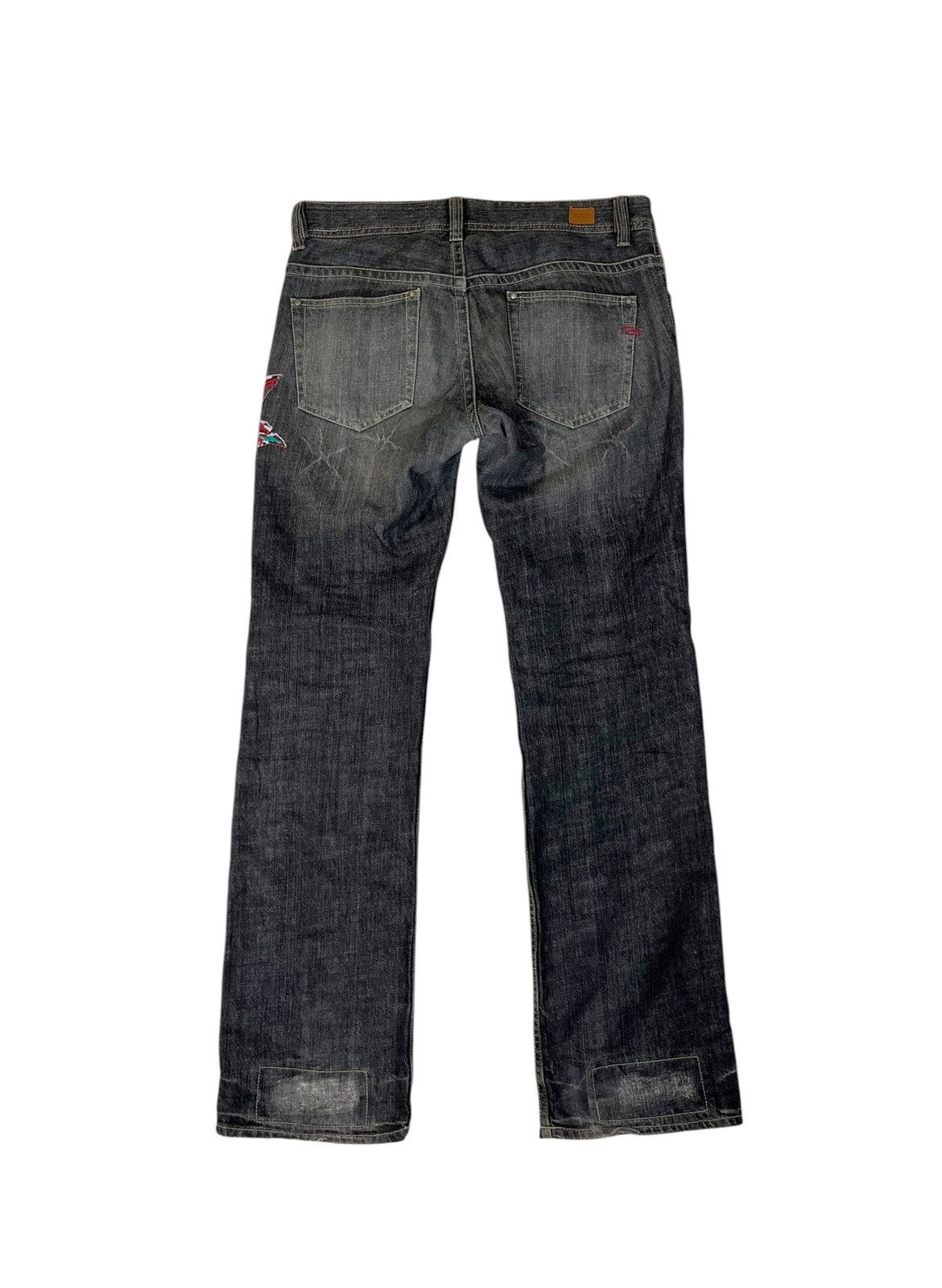 Japanese Brand Nicole Club For Men Patchwork Painting Denim Jeans Size US 33 - 2 Thumbnail