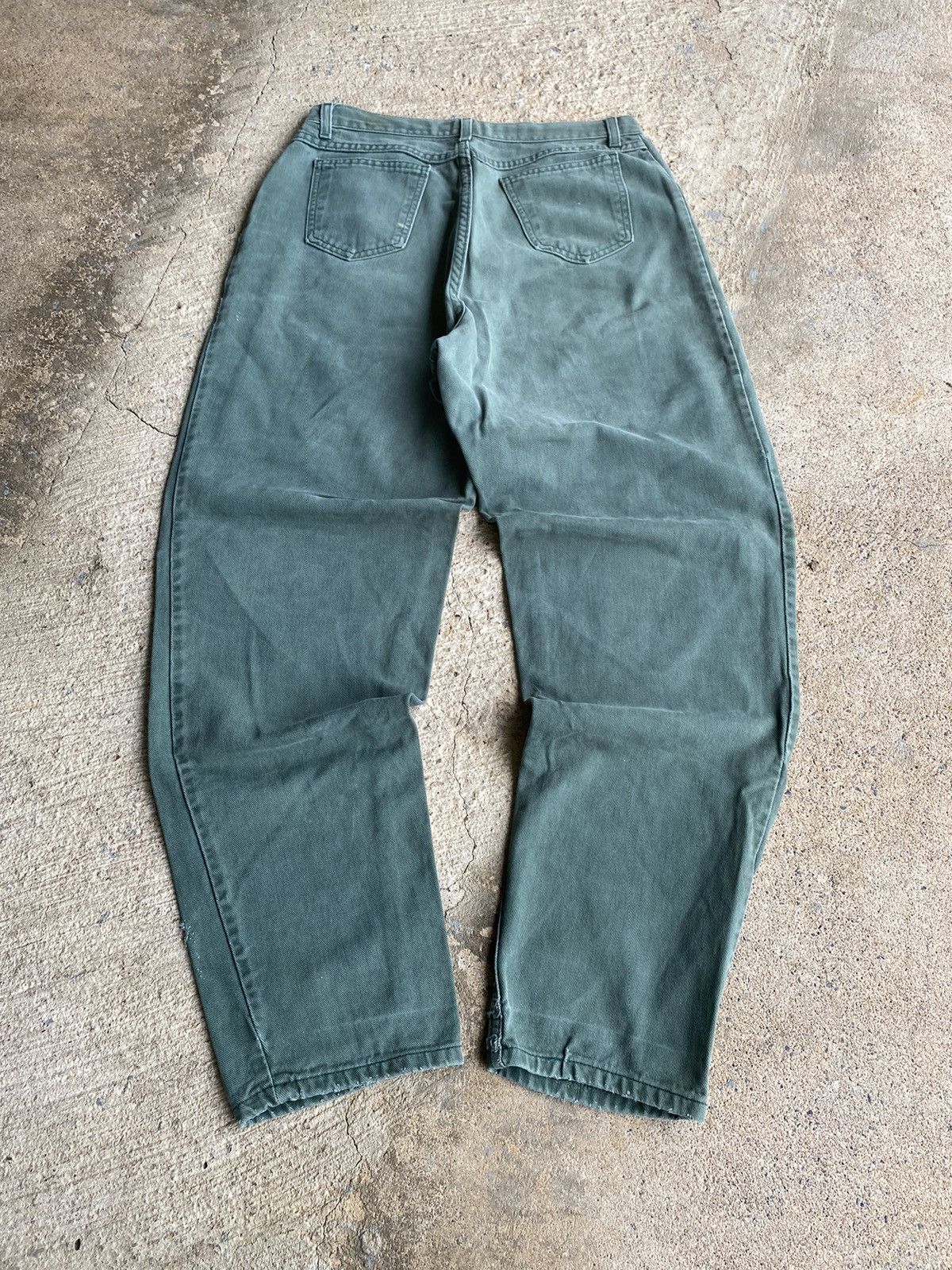 Faded Glory × Vintage Vintage 90’s Faded Glory Carhartt Style Faded Green Jeans Size US 32 / EU 48 - 1 Thumbnail