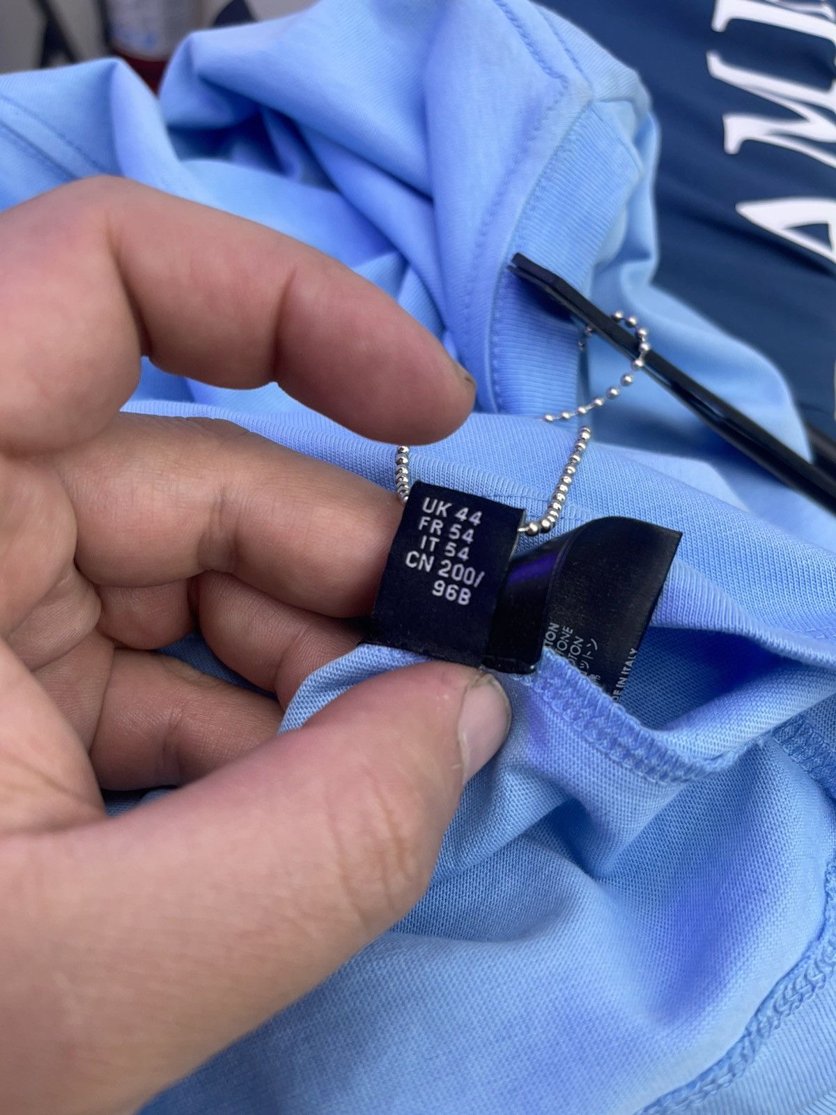 Amiri Amiri MA tee (carolina blue) Size US XXL / EU 58 / 5 - 8 Thumbnail