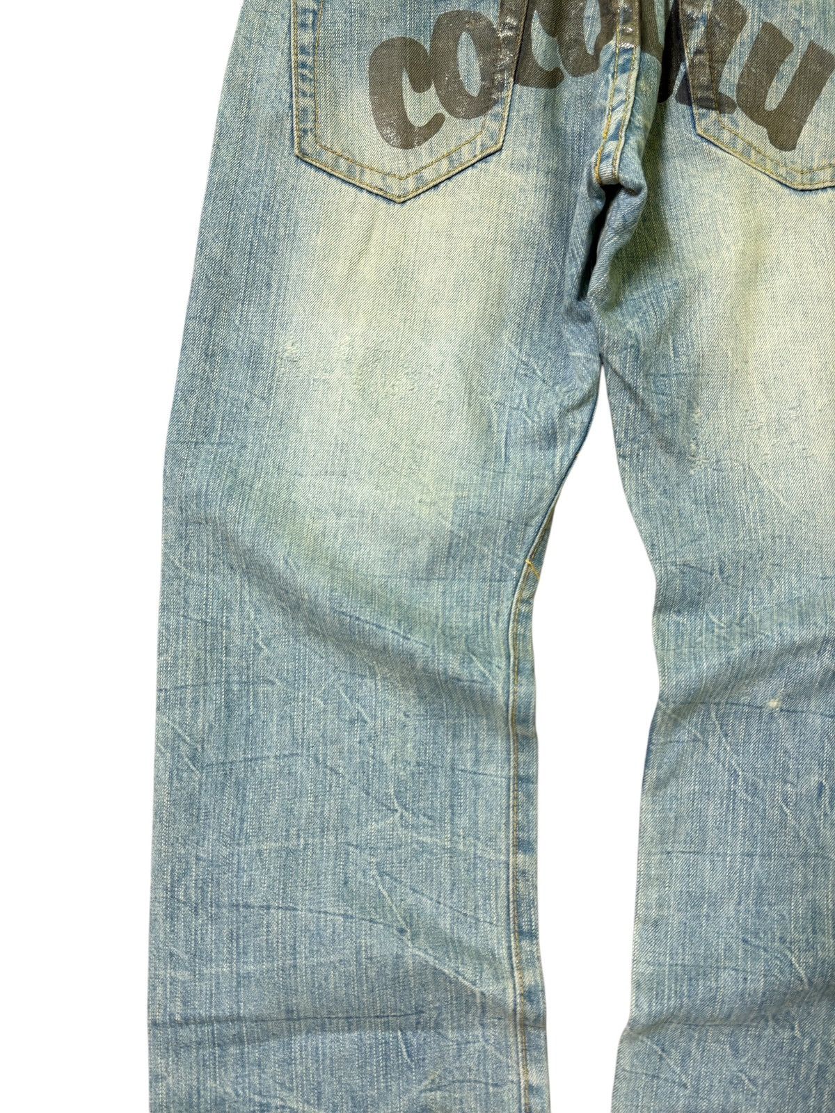 Japanese Brand Vintage COCOLULU Printed logo Distressed Acid Wash Denim Size US 31 - 15 Thumbnail