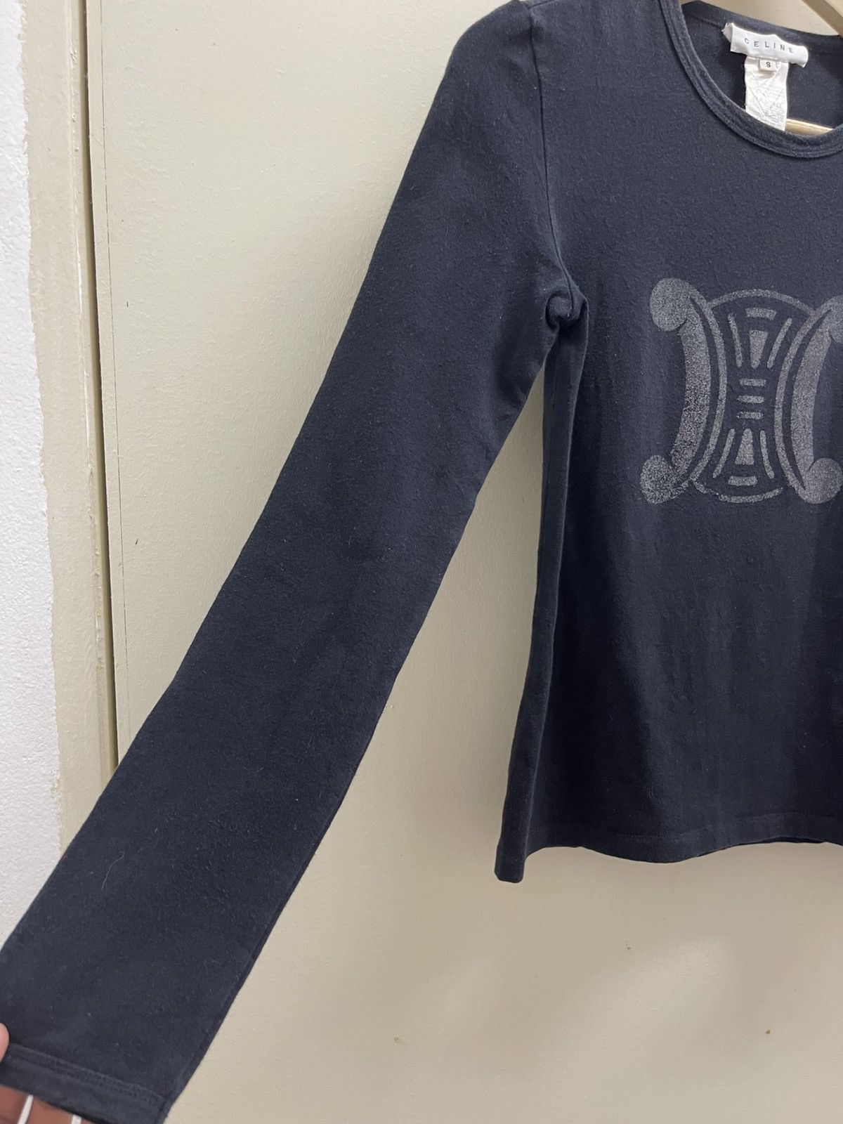 Celine Vintage Celine Printed Logo L/S Shirts Size XXS / US 00 / IT 34 - 4 Thumbnail