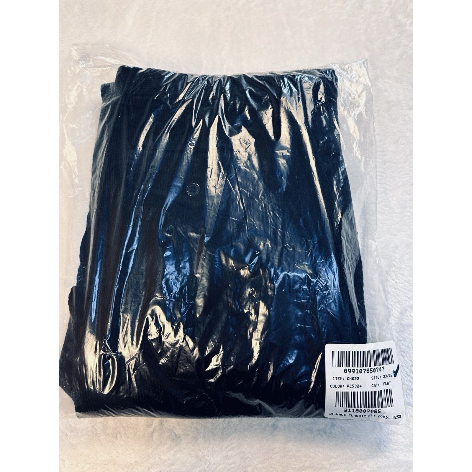 J.Crew J.CREW Classic Corduroy 10-Wale Straight Black Trouser 33x32 Size US 33 - 15 Thumbnail