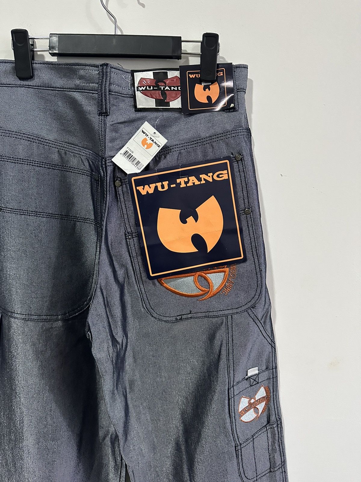 image of Made In USA x Vintage Wu-Tang Baggy Jeans Hiphop Y2K Usa Size 32 in Metallic, Men's