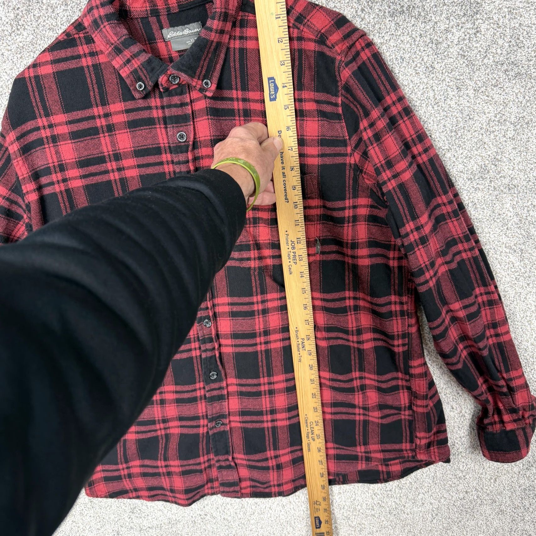 Eddie Bauer Eddie Bauer Flannel Shirt Men XLT Red Black Plaid Button-Down Collar Long Sleeve Casual Fall Winter Size US XL / EU 56 / 4 - 2 Thumbnail