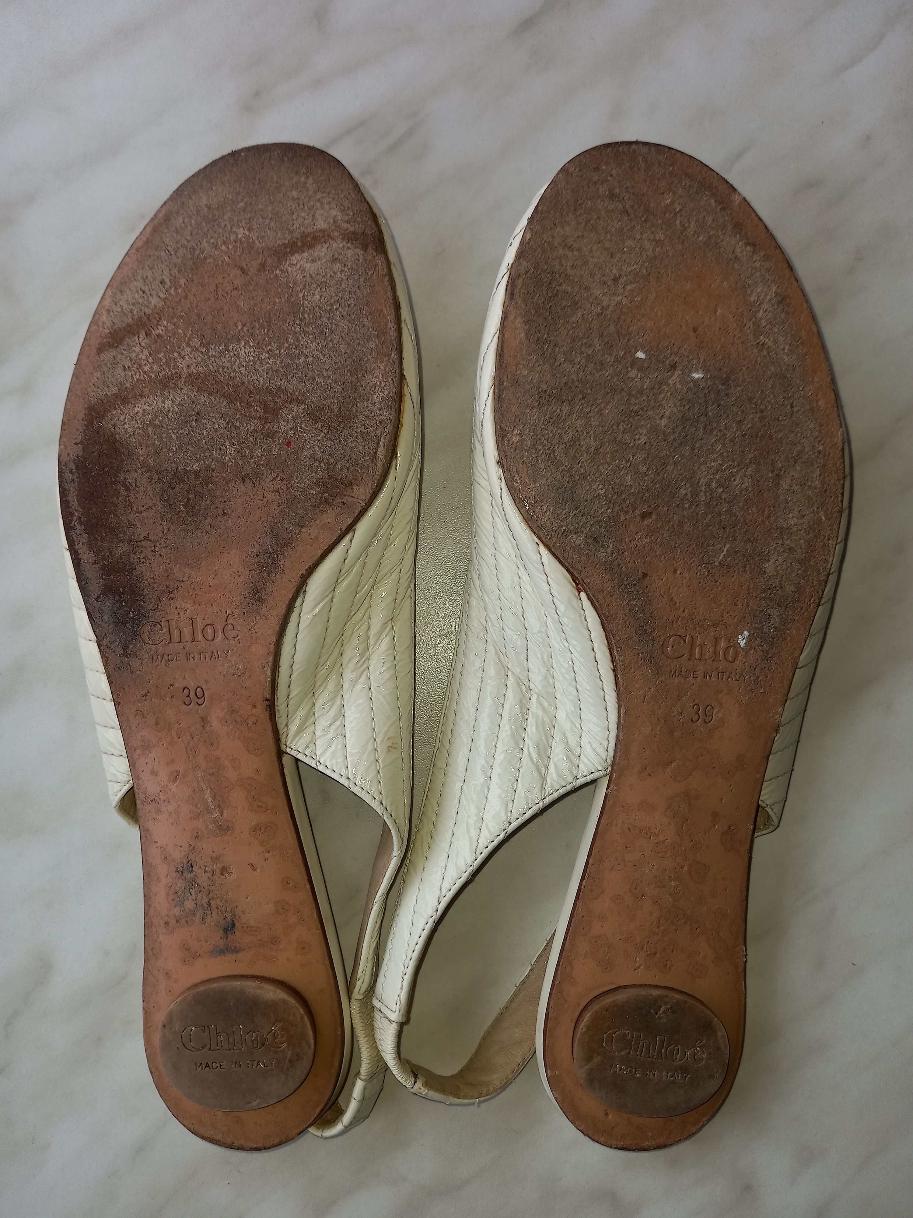 Chloe Chloe Vintage Sandals Ivory Italy - Size 39 Size US 9 / IT 39 - 3 Thumbnail