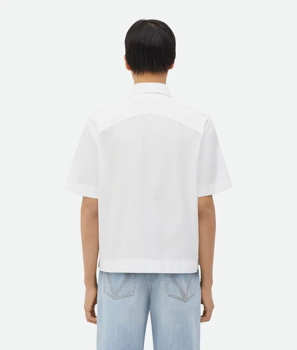 Bottega Veneta o1n1vont1225 Relaxed Fit Short-Sleeved Cotton Shirt in White Size US S / EU 44-46 / 1 - 3 Thumbnail