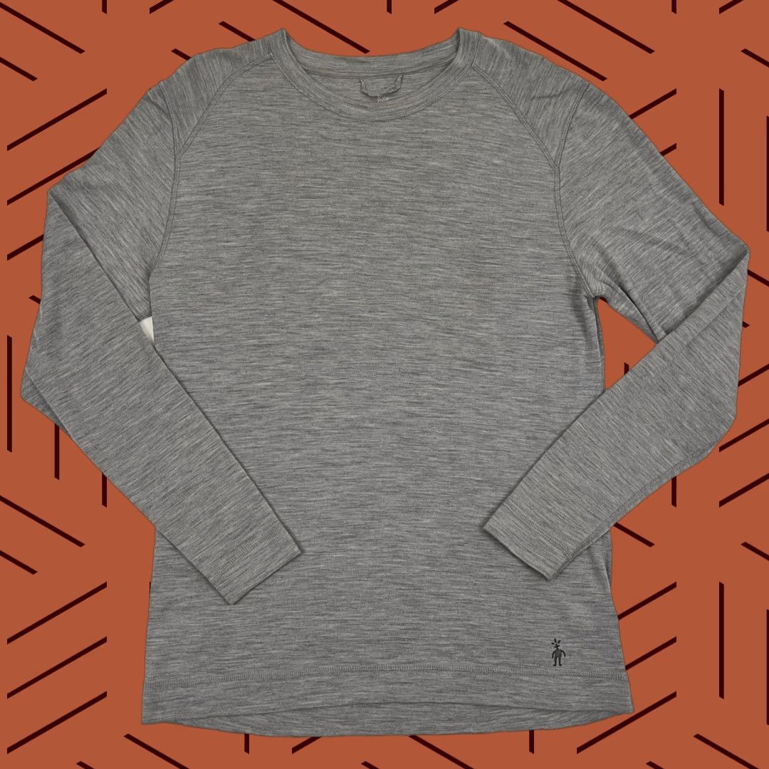 Smartwool SmartWool Merino Wool Shirt Mens XL Gray Base Layer Hiking Outdoors Gorpcore Logo Size US XL / EU 56 / 4 - 1 Thumbnail