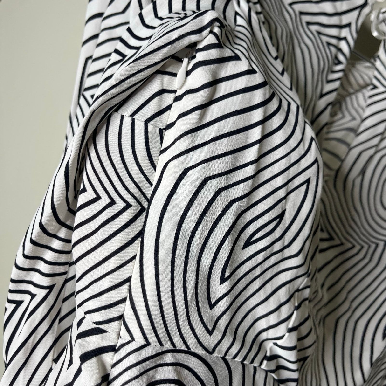 Other De La Vali Black White Trippy Bluemoon Top Blouse UK 10 US 6 Size M / US 6-8 / IT 42-44 - 10 Thumbnail