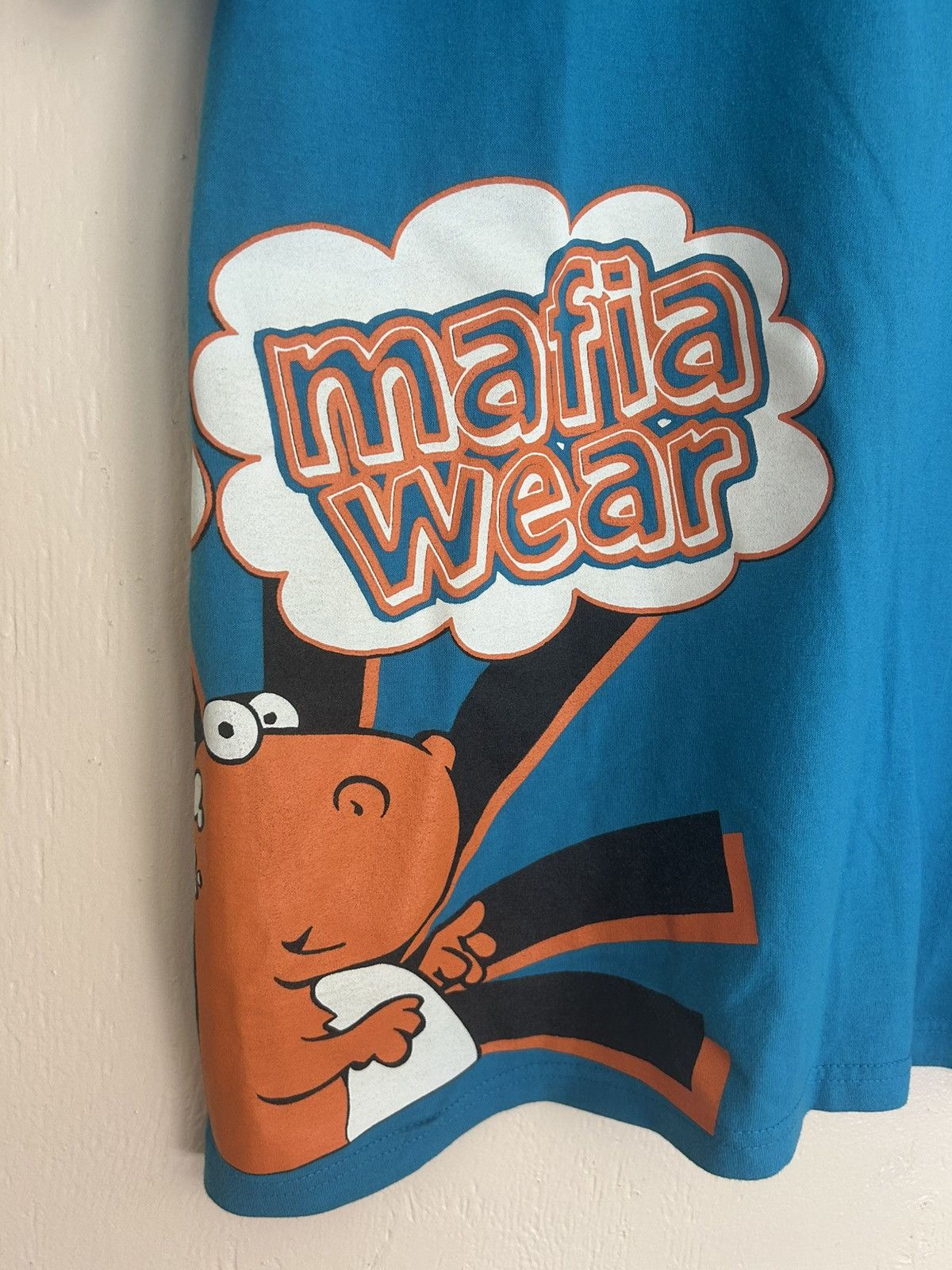 Vintage Vintage Mafia Wear Dinosaur Cartoon Graphic T-shirt Size US S / EU 44-46 / 1 - 2 Thumbnail