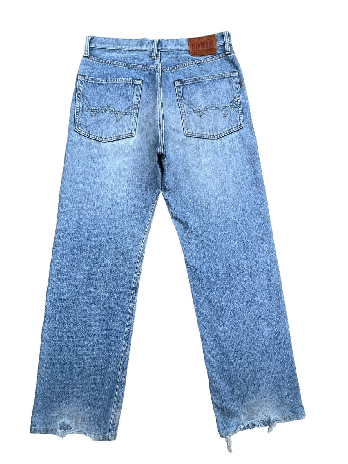 Edwin Vintage Edwin 505z Selvedge Wide Denim Jeans 33x32 Size US 33 - 2 Thumbnail