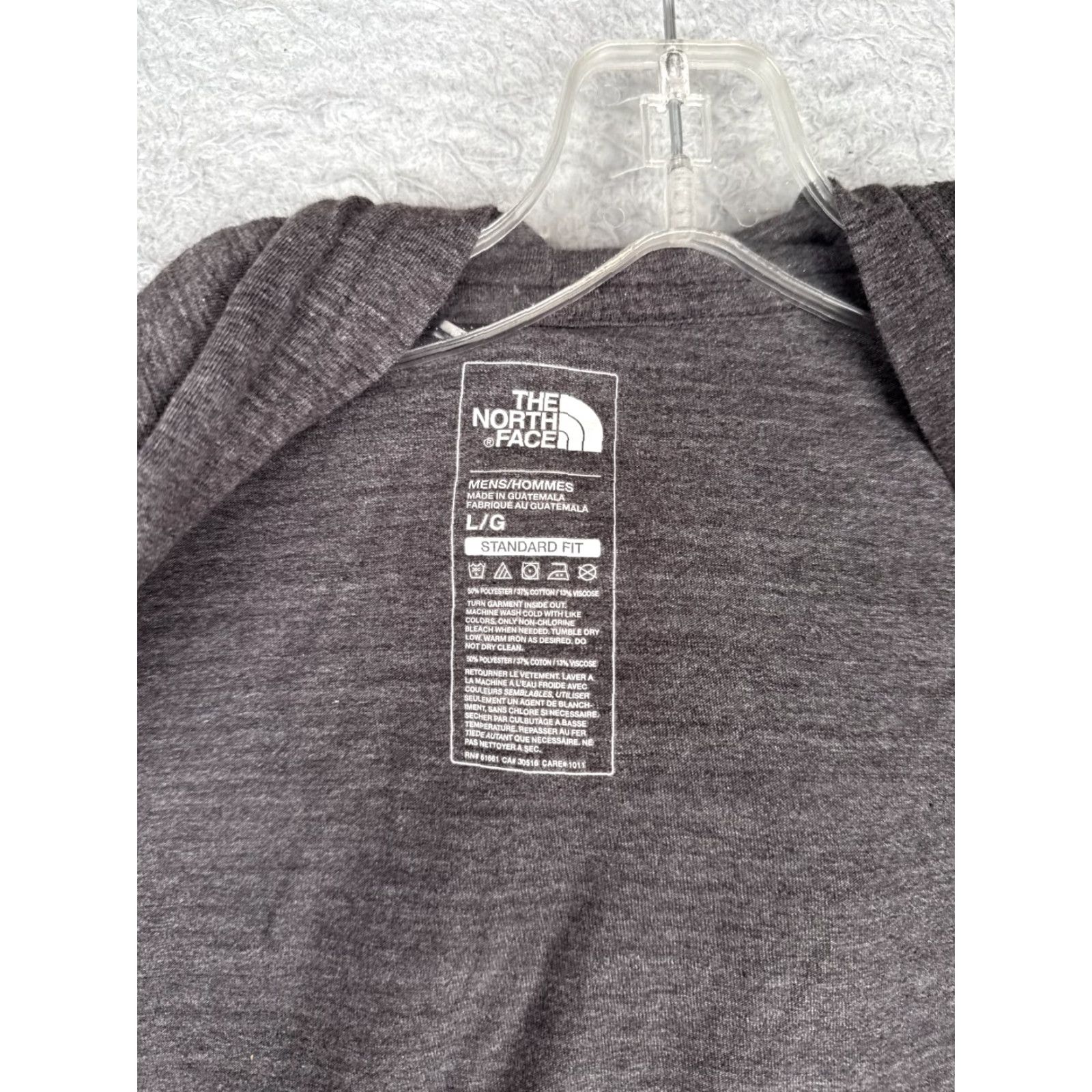 The North Face VINTAGE The North Face Jacket Men Large Gray Heather Jersey Fabric Hood Cotton Tri-Blend Size US L / EU 52-54 / 3 - 3 Thumbnail