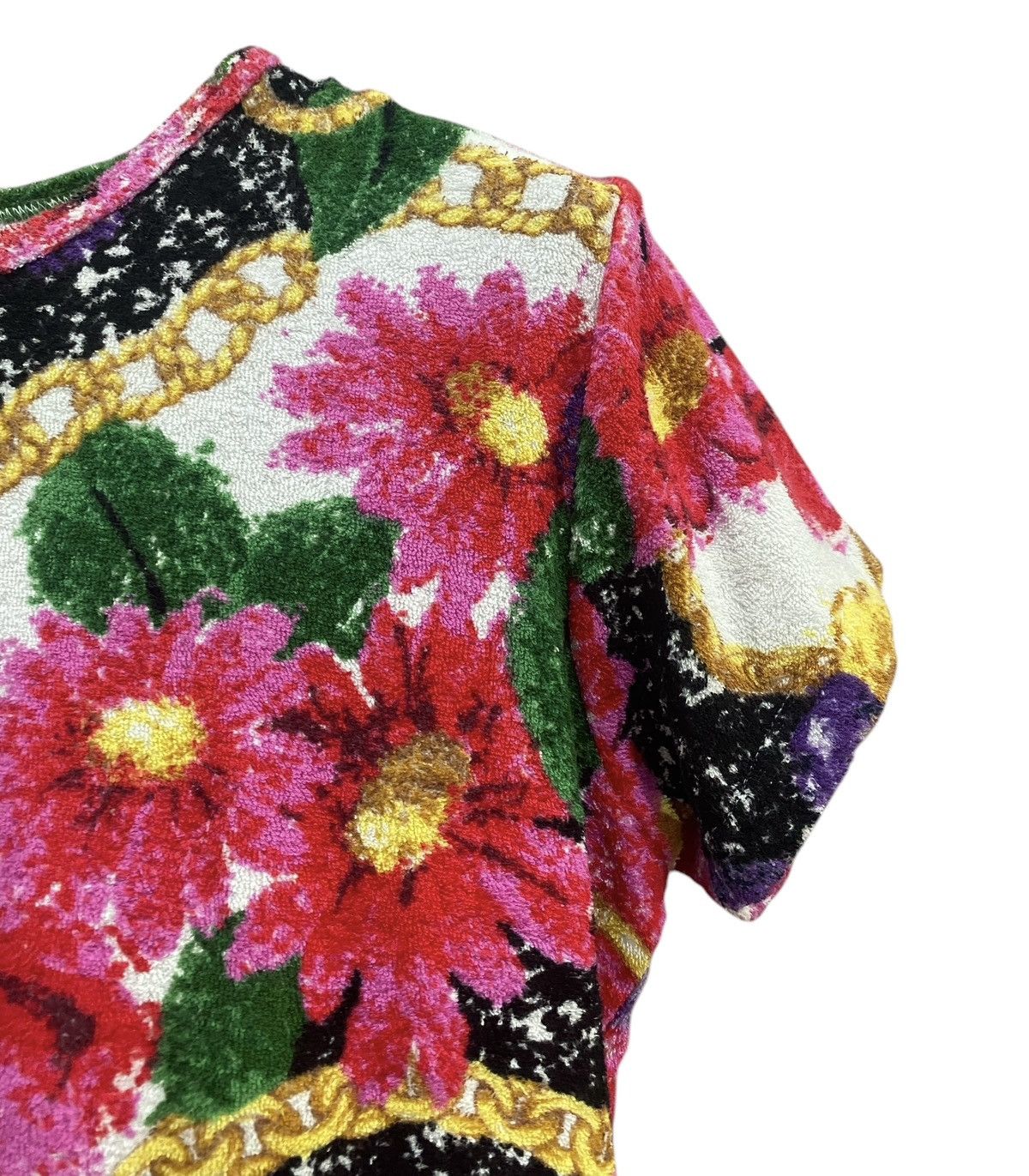 Celine CELINE Floral Velvet Blouse Shirt Size L / US 10 / IT 46 - 6 Thumbnail