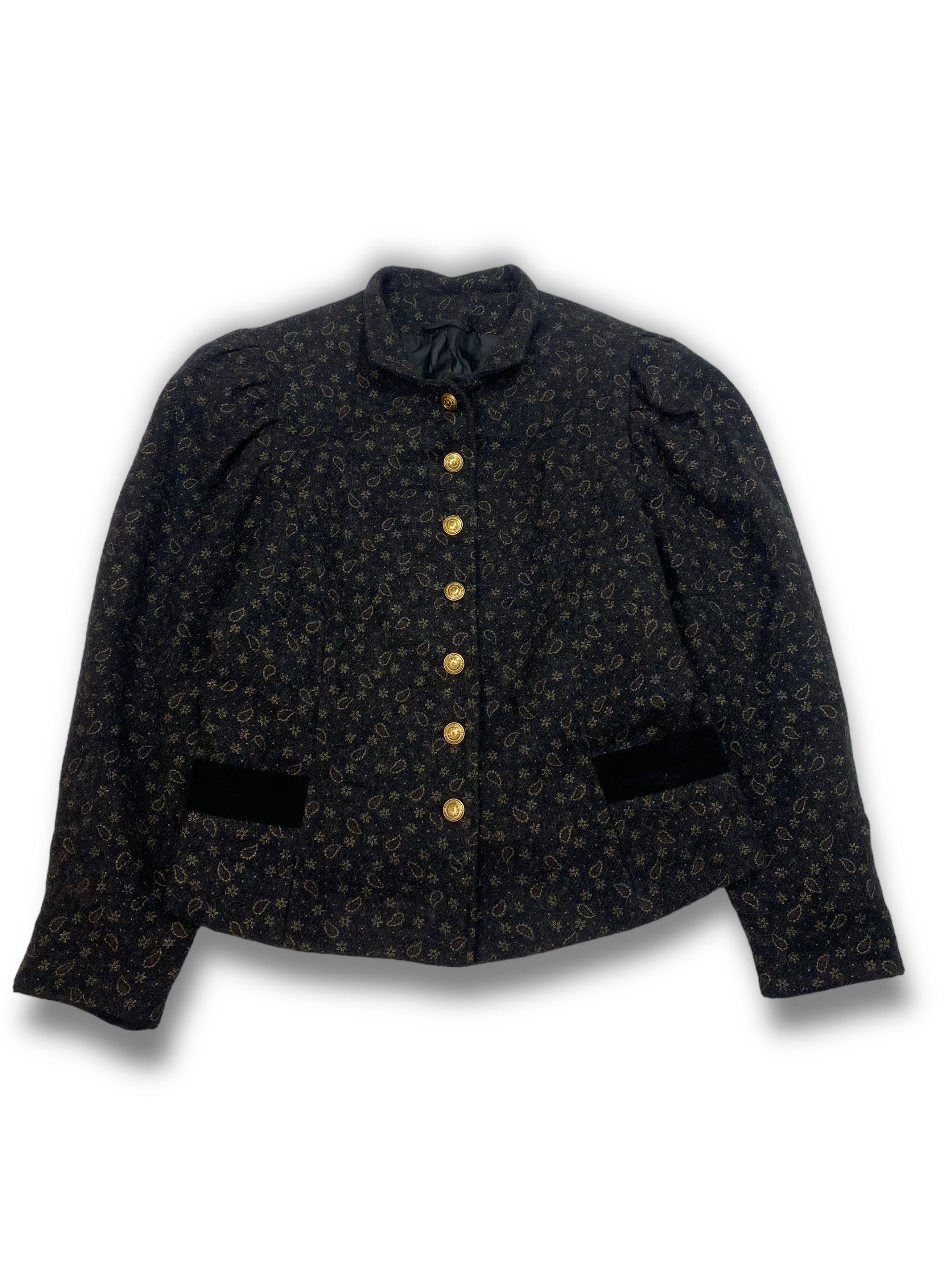 Vintage 80s Vintage BASSET West Germany Tweed Womens Blazer M519 Size M / US 6-8 / IT 42-44 - 1 Thumbnail
