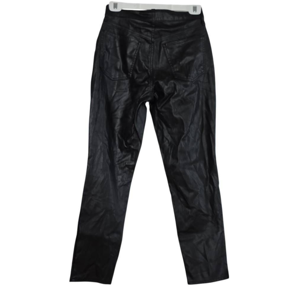 Old Navy Old Navy Women's Size 2 Black High Rise O.G. Straight Faux L Size 26" / US 2 / IT 38 - 4 Thumbnail