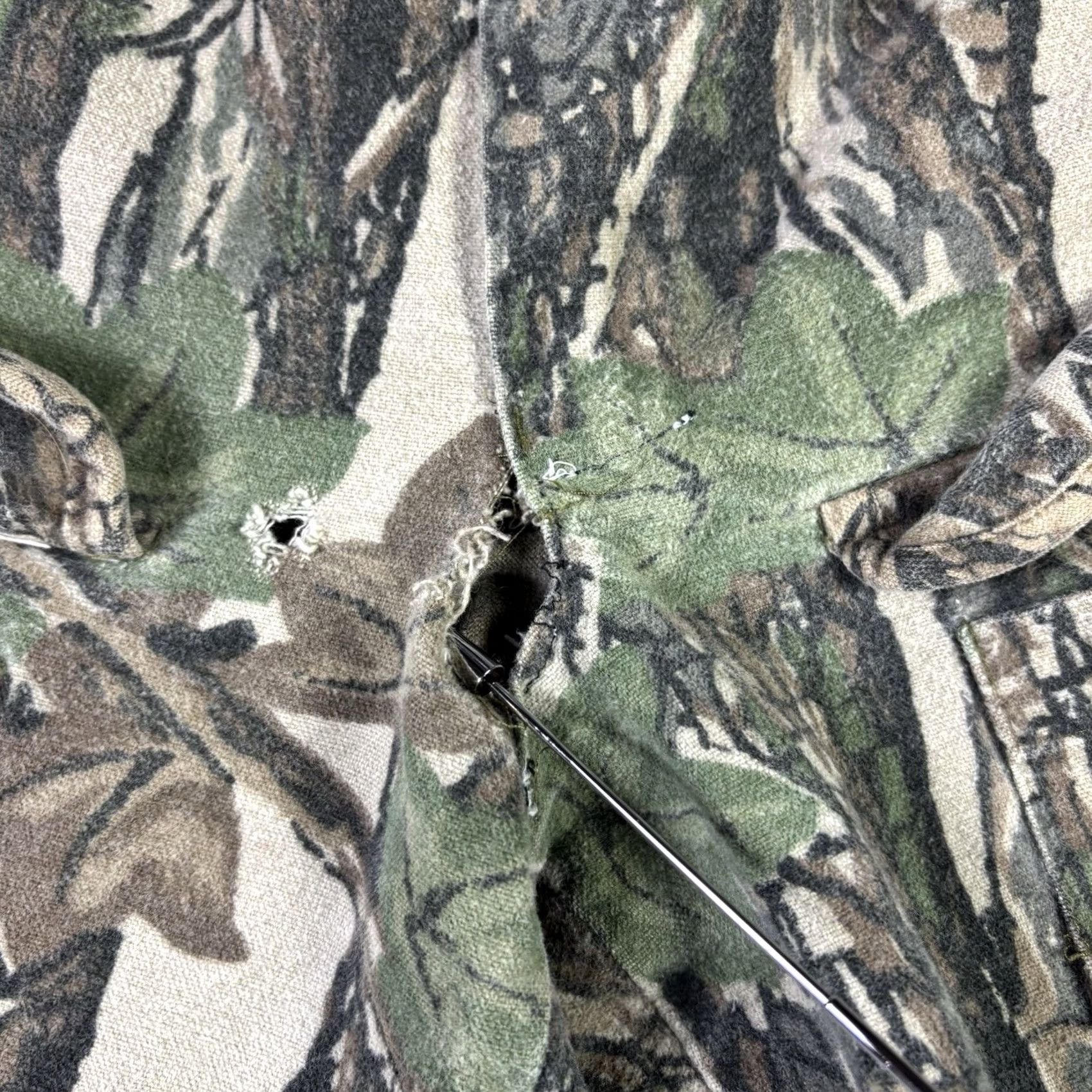 AMO VINTAGE Camo Pants RealTree Cotton Camouflage Utility Straight Leg 36x30 Wrangler ProGear Canvas Cargo 90s Mens Size US 36 / EU 52 - 6 Thumbnail