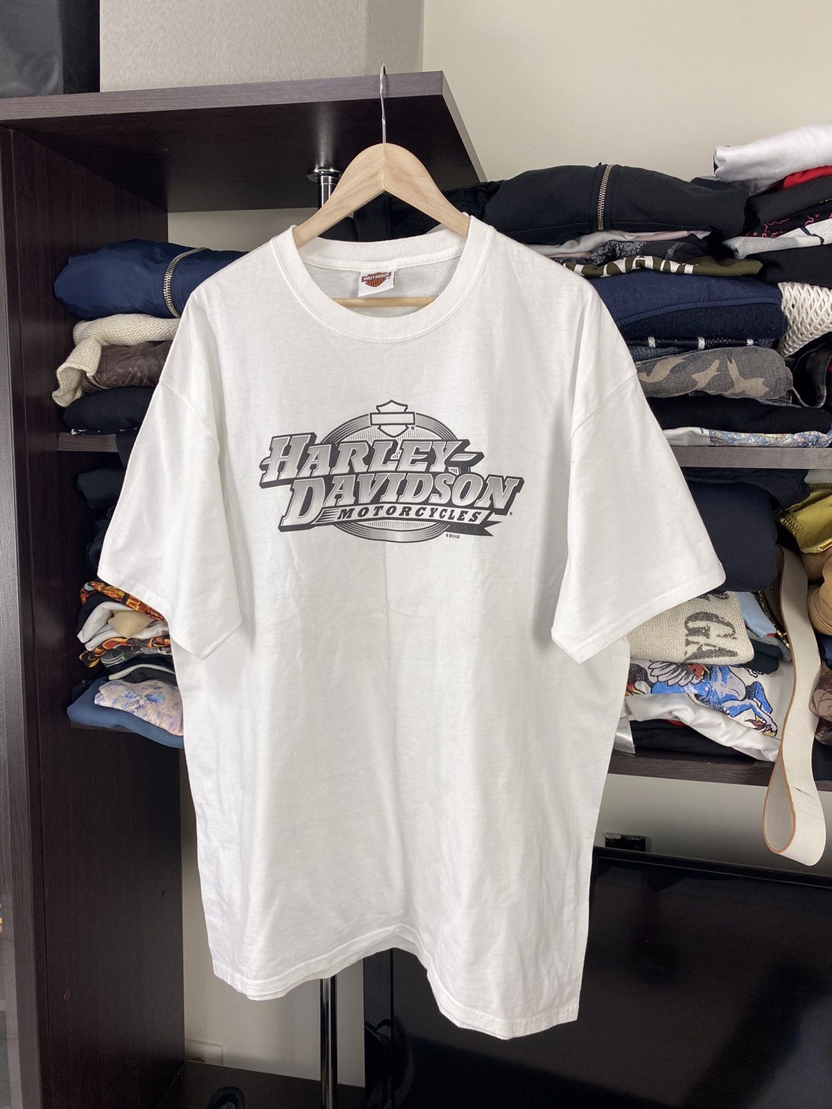 Harley Davidson × Vintage Vintage Harley Davidson 00s Guildford Graphic Tee Size US XXL / EU 58 / 5 - 1 Thumbnail