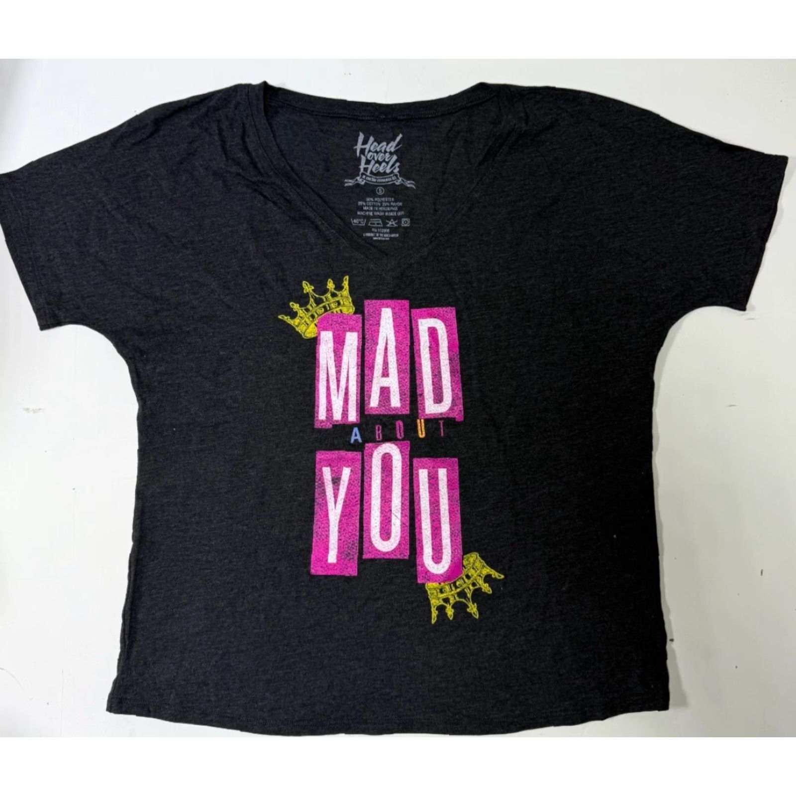 Vintage Head Over Heels Shirt Women S Grey Glitter Dolman Broadway Musical Womens Size S / US 4 / IT 40 - 2 Thumbnail