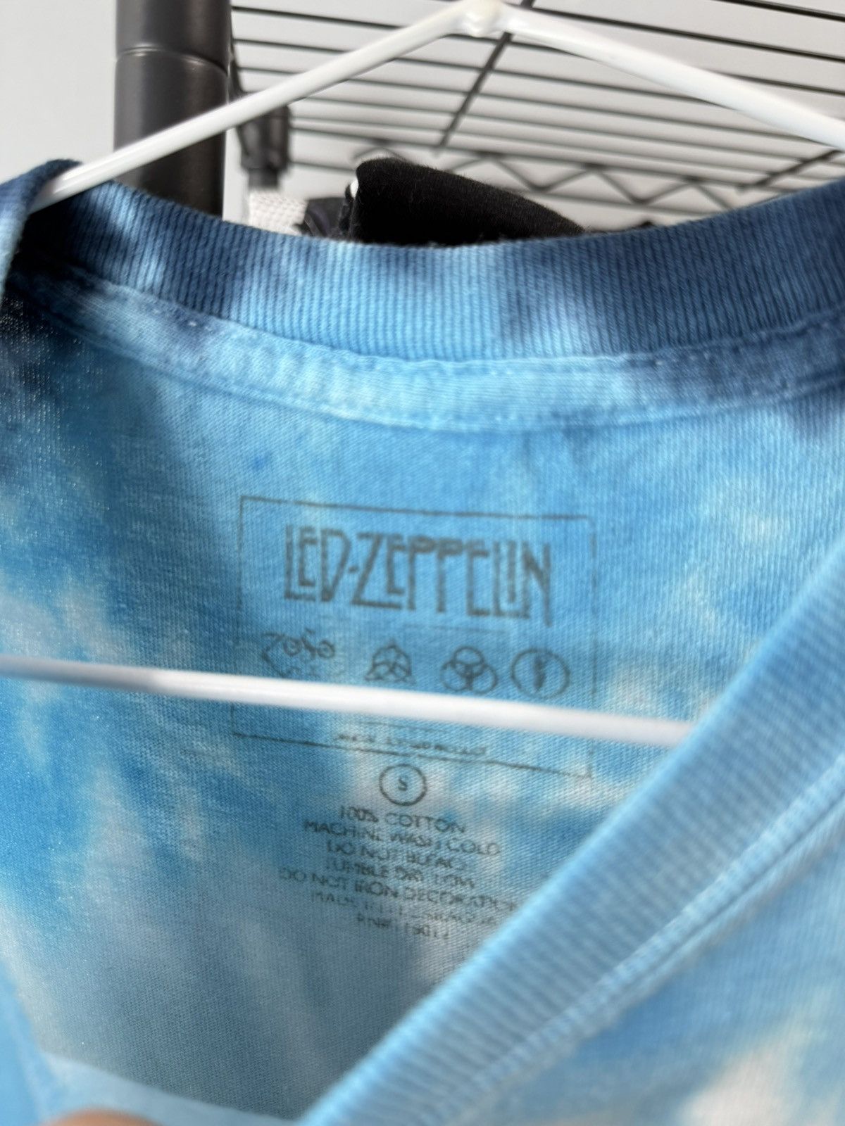 Led Zeppelin Vintage Led Zeppelin Band T Shirt Tie Dye Liquid Blue Size US S / EU 44-46 / 1 - 5 Thumbnail
