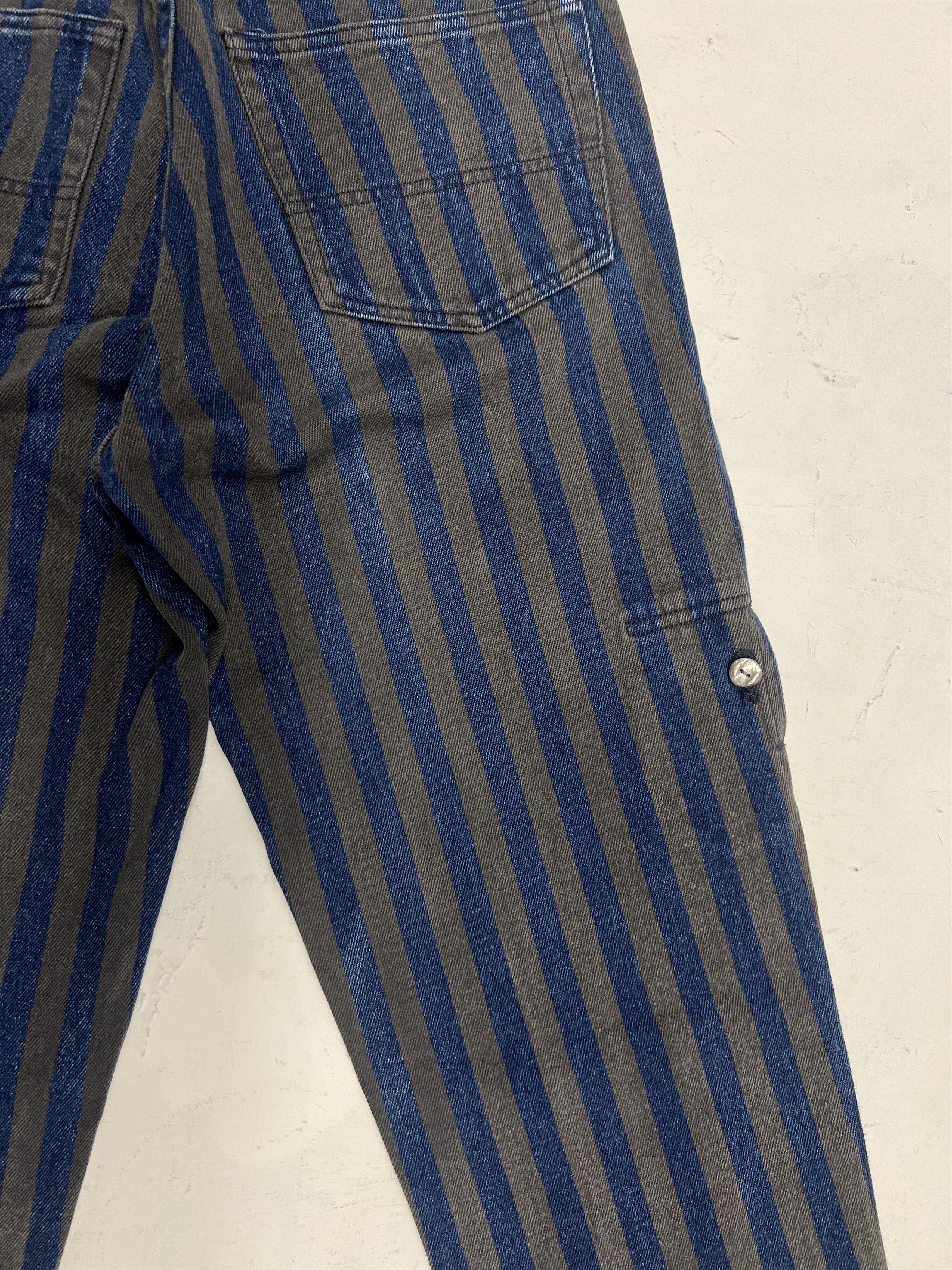 Issey Miyake Plantation Issey Miyake Striped Denim Pant Size 3 Wide Japan Size 26" / US 2 / IT 38 - 3 Thumbnail