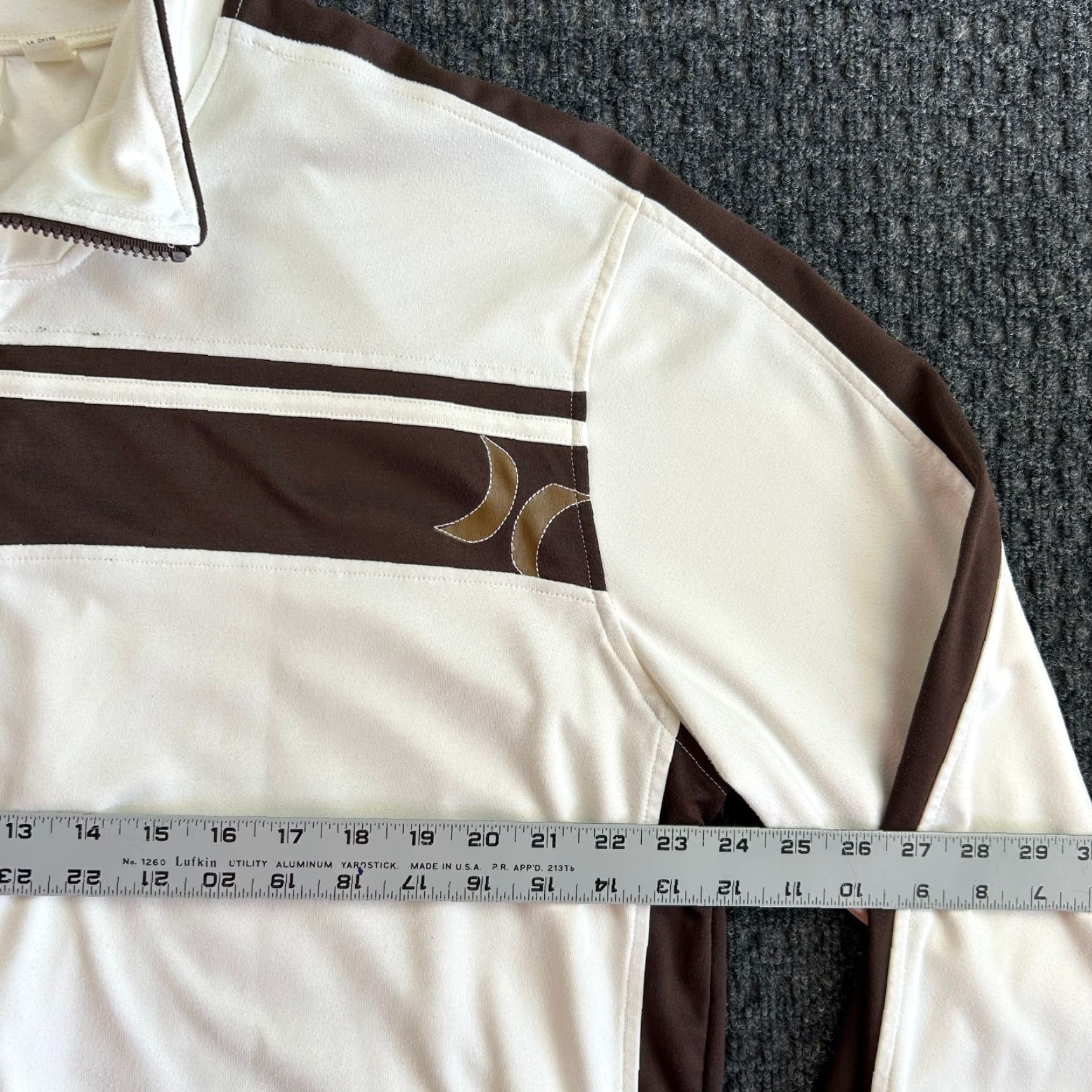 Hurley VINTAGE Hurley Track Jacket Full Zip White Brown Stripe XL Surf Skater Rave Men Size US XL / EU 56 / 4 - 6 Thumbnail