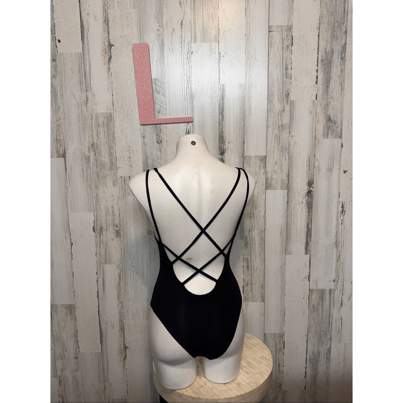 Pretty Green Poetry Black Strappy Back Bodysuit – Size L Size L / US 10 / IT 46 - 3 Thumbnail