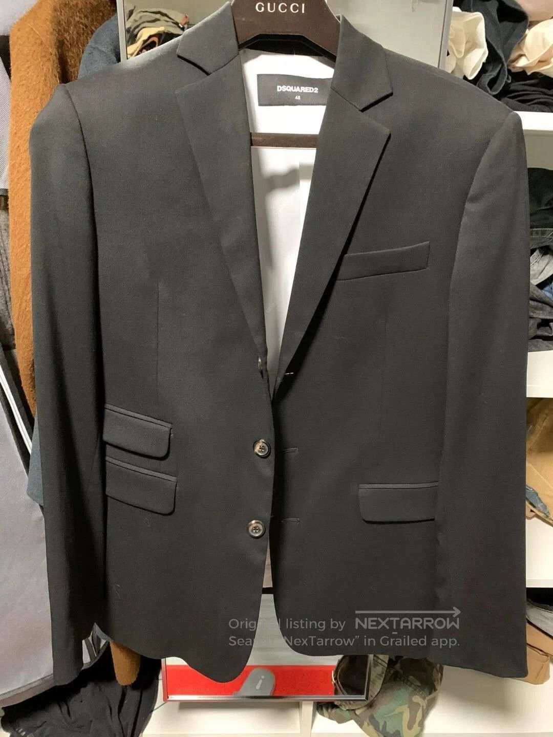 Dsquared2 Black Formal Blazer with Button Closure. Size US M / EU 48-50 / 2 - 2 Thumbnail