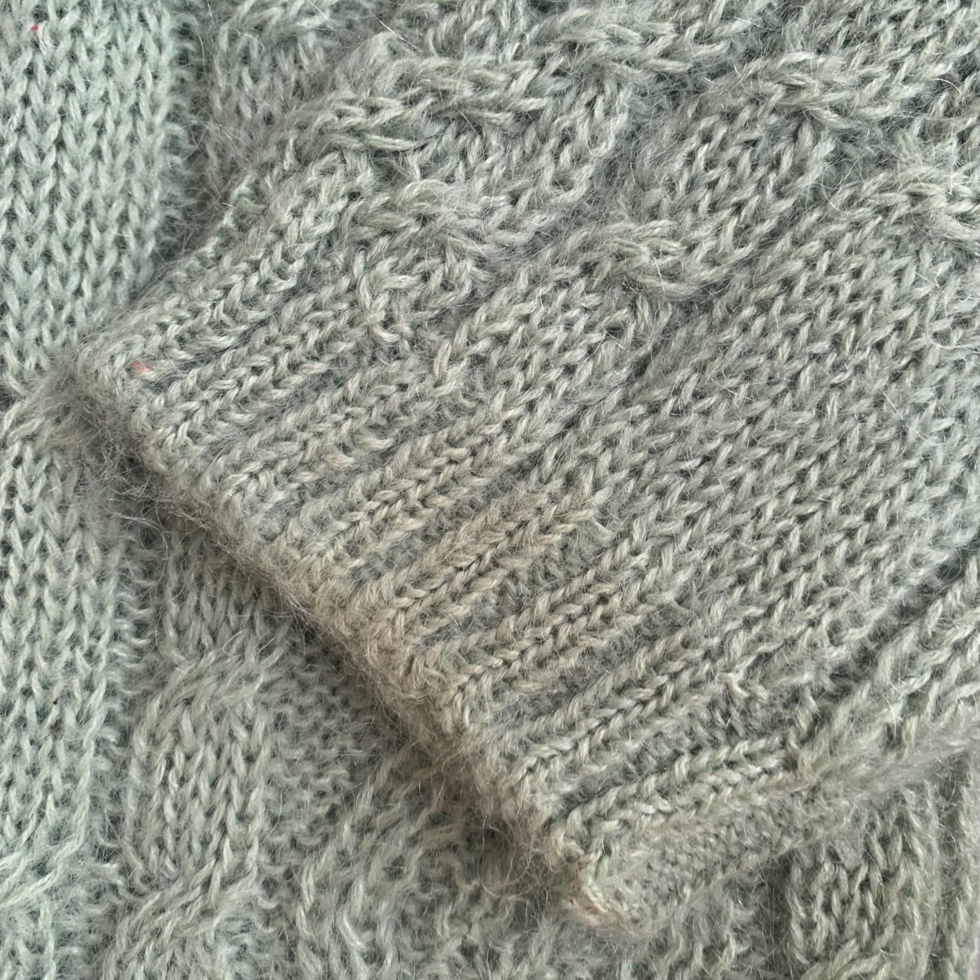 Vintage Vintage Pastel Seafoam Green Mohair Chunky Grandmacore Sweat Size S / US 4 / IT 40 - 6 Thumbnail